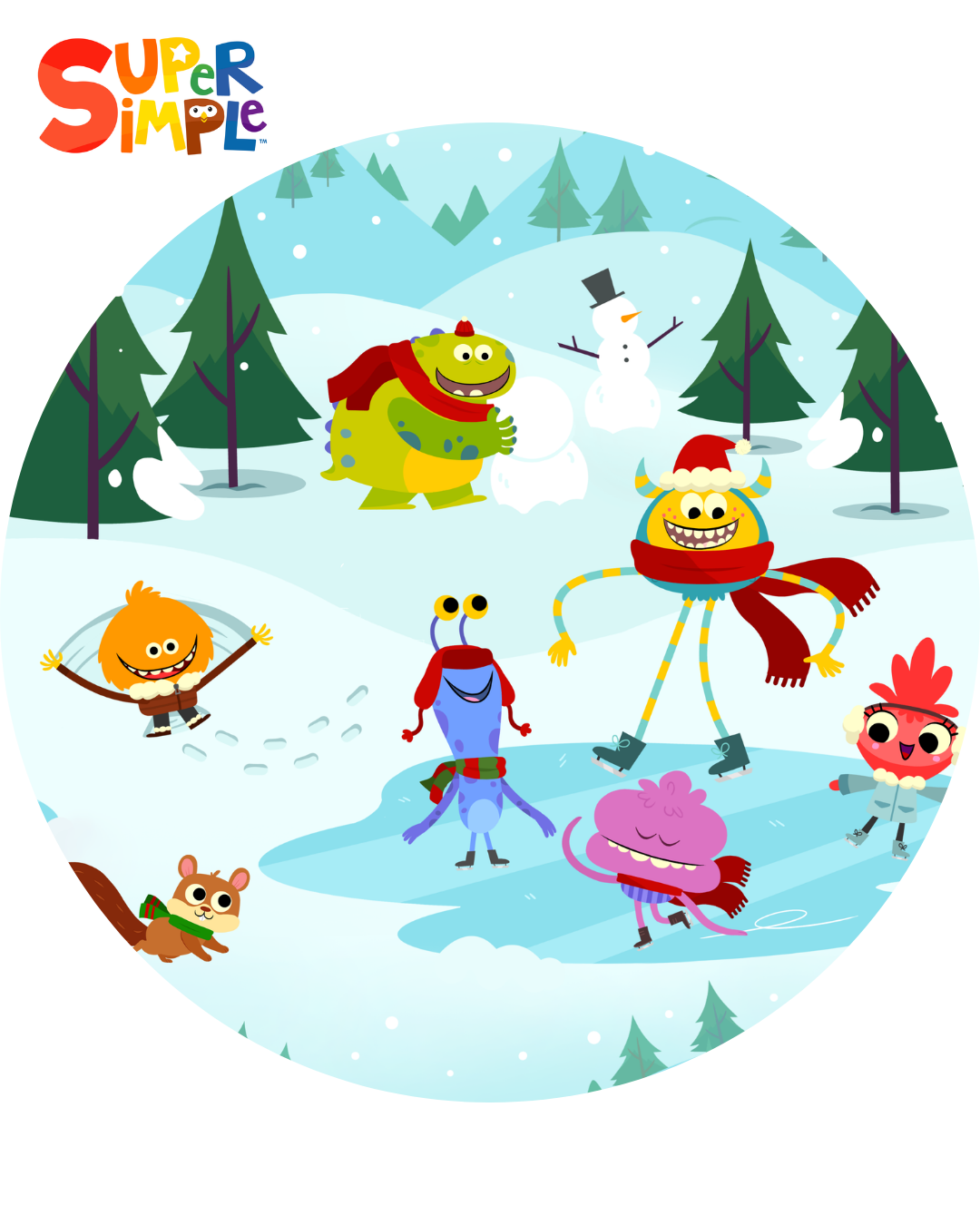 PREORDER - SHIPS OCTOBER - Adult Mega Sleep Tee - Super Simple Rhymington Square Snow Much Fun - Tencel Modal