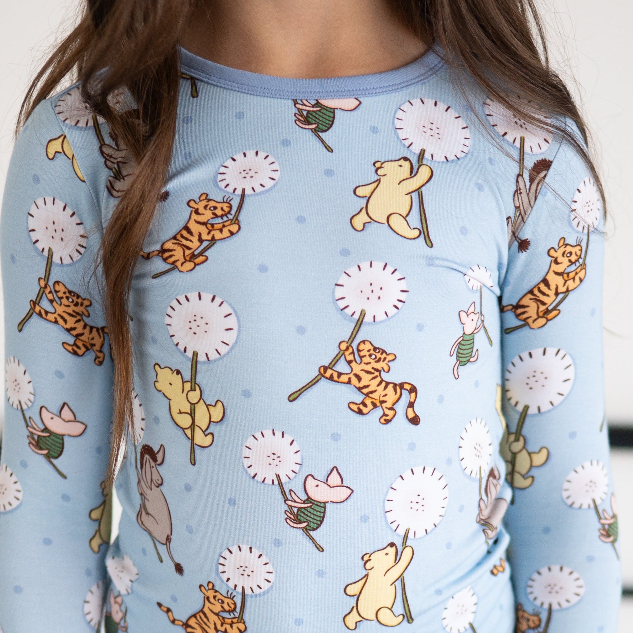 Light blue long sleeve pajamas