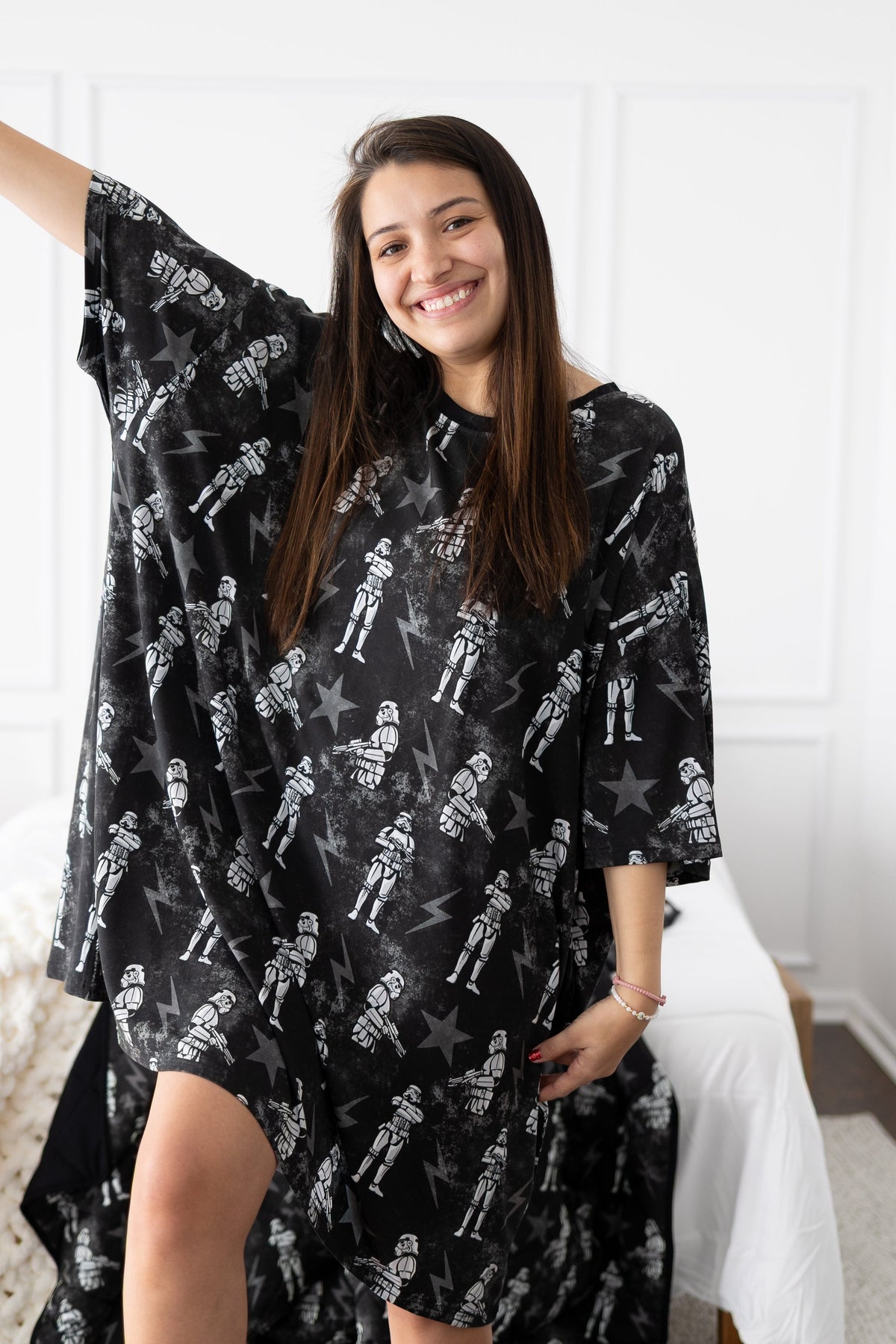 Adult Mega Sleep Tee with an all-over Original Stormtrooper print.