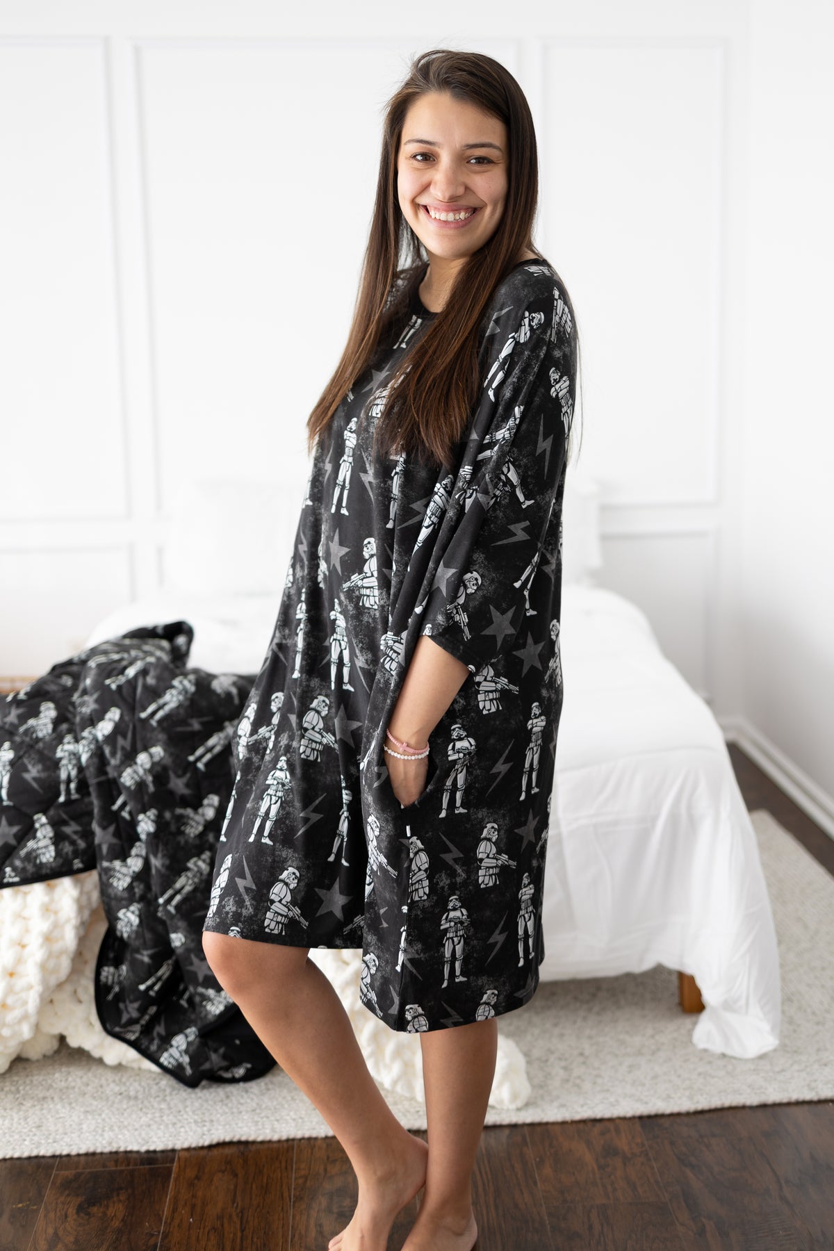 Adult Mega Sleep Tee in Original Stormtrooper print made of Tencel Modal.