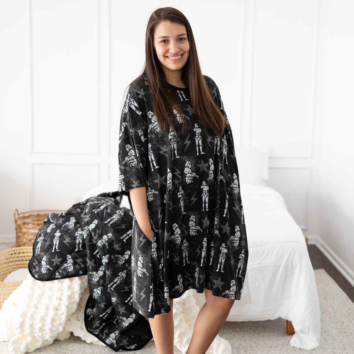 Adult Mega Sleep Tee with Original Stormtrooper print in Tencel Modal.