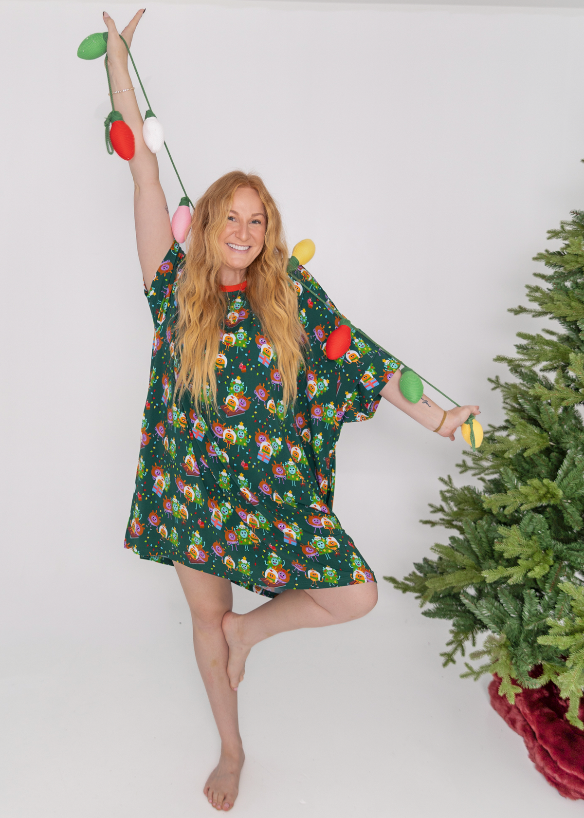 Adult Mega Sleep Tee - Super Simple Christmas - Tencel Modal