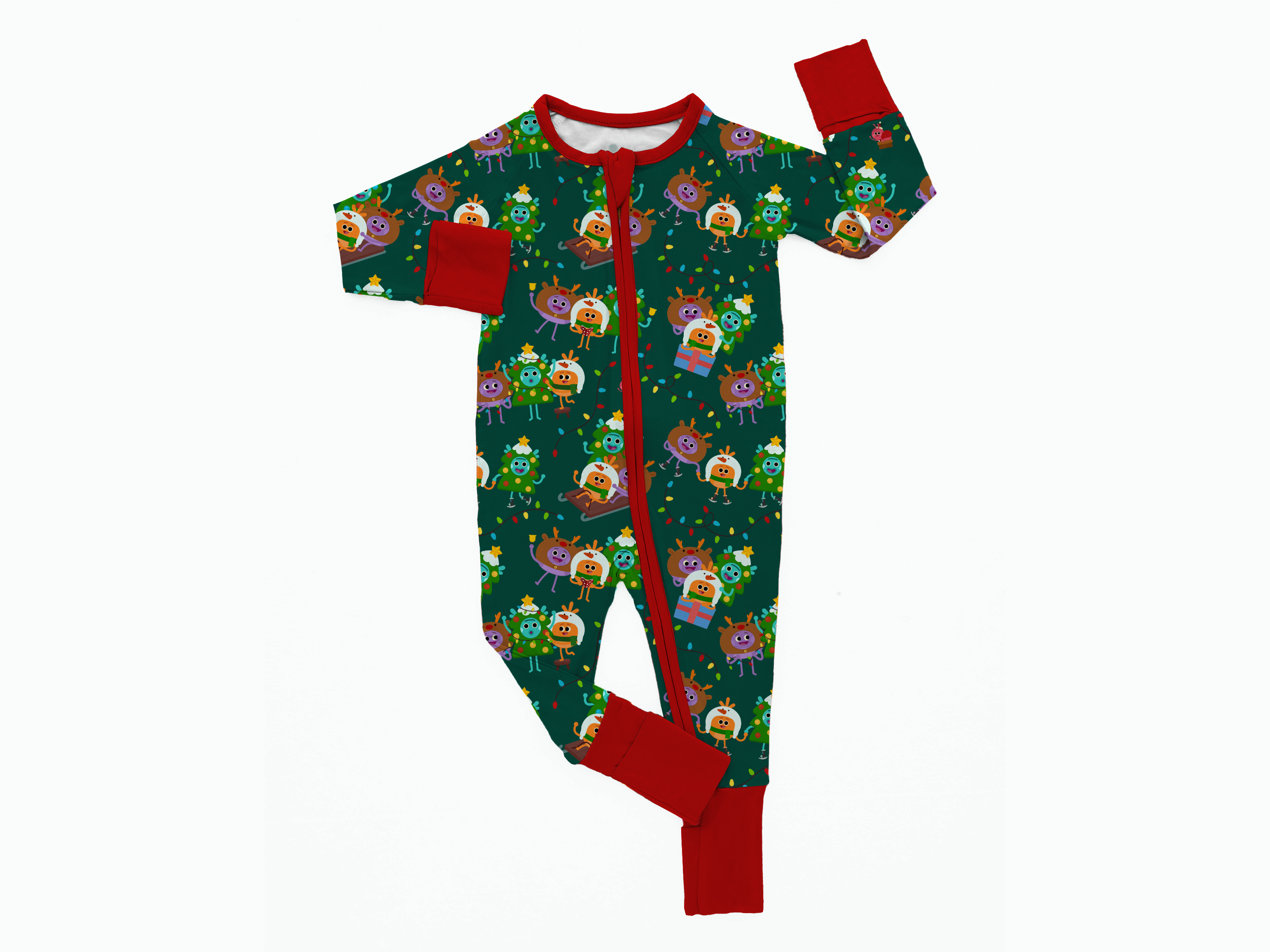 PREORDER - SHIPS OCTOBER - Flexi-Fit Zip PJ - Super Simple™ Christmas - Tencel Modal