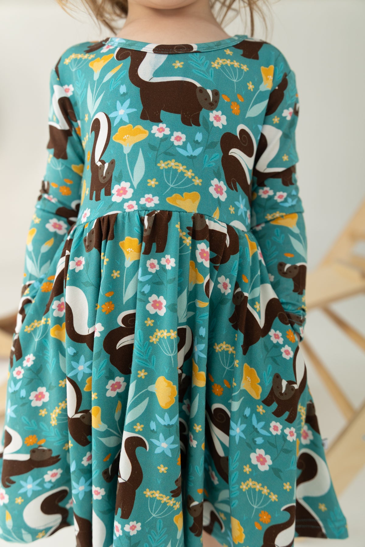 Long Sleeve Dress - Stinky Skunk - Tencel Modal