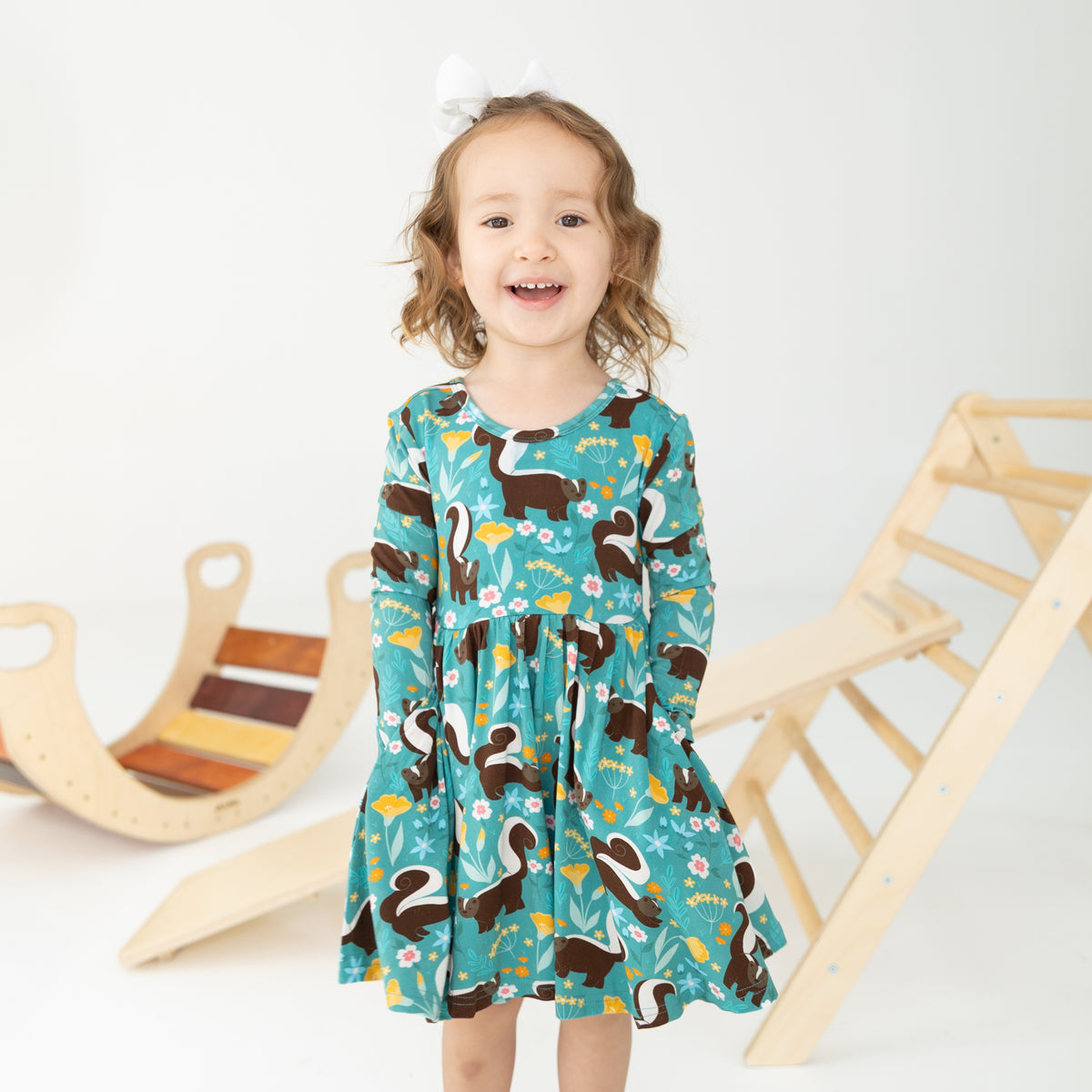 Long Sleeve Dress - Stinky Skunk - Tencel Modal