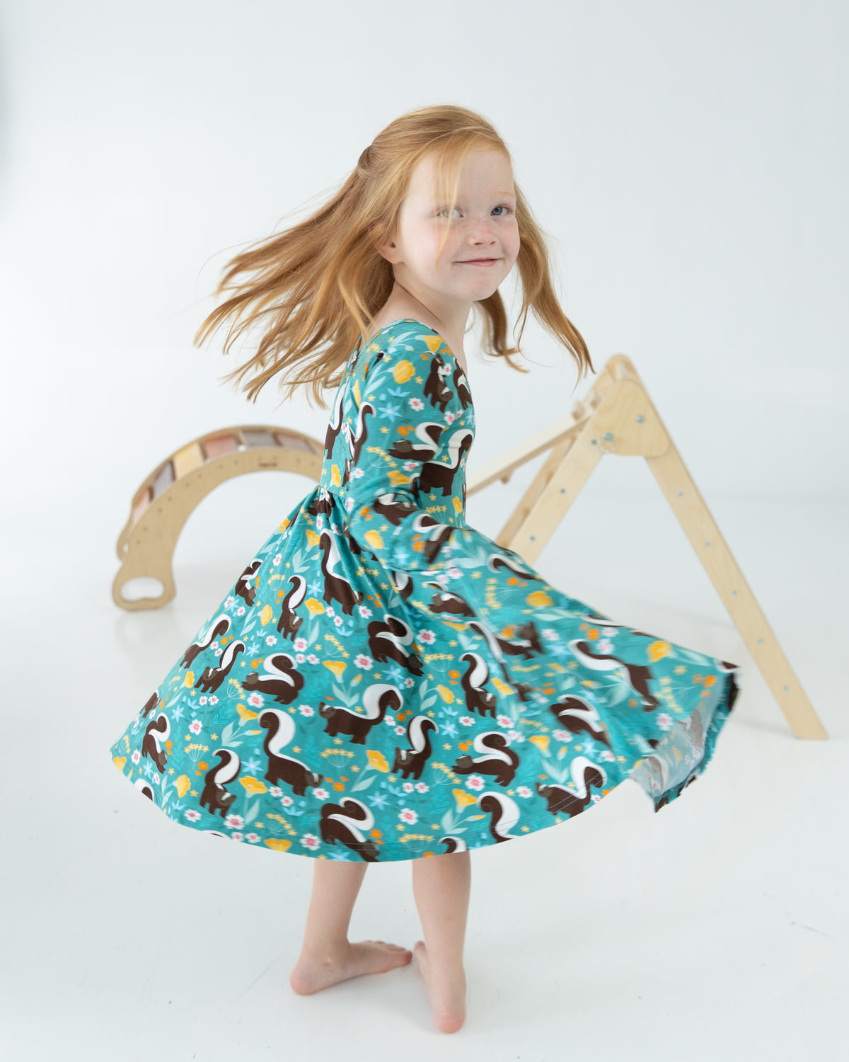 Long Sleeve Dress - Stinky Skunk - Tencel Modal