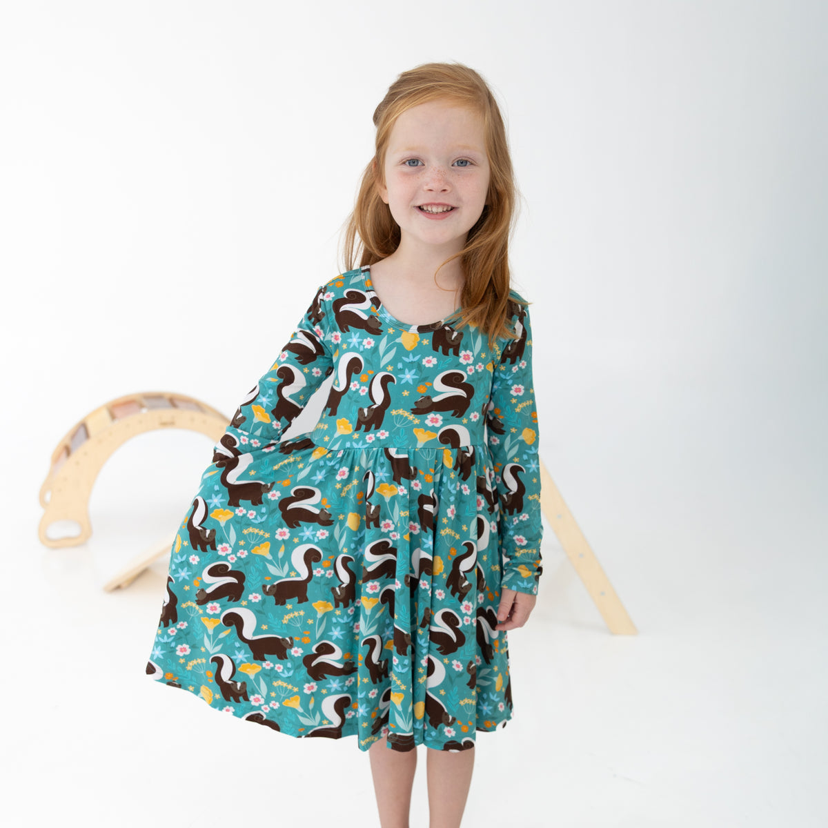 Long Sleeve Dress - Stinky Skunk - Tencel Modal