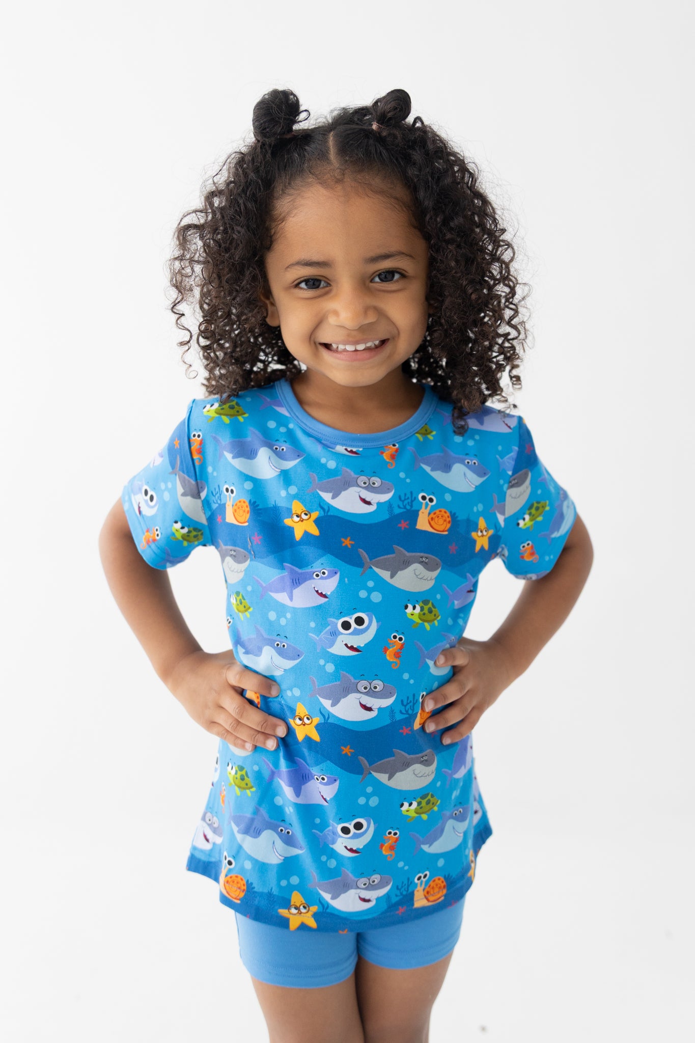 T-shirt and Biker Short Set - Super Simple™ Baby Shark - Tencel™ Modal