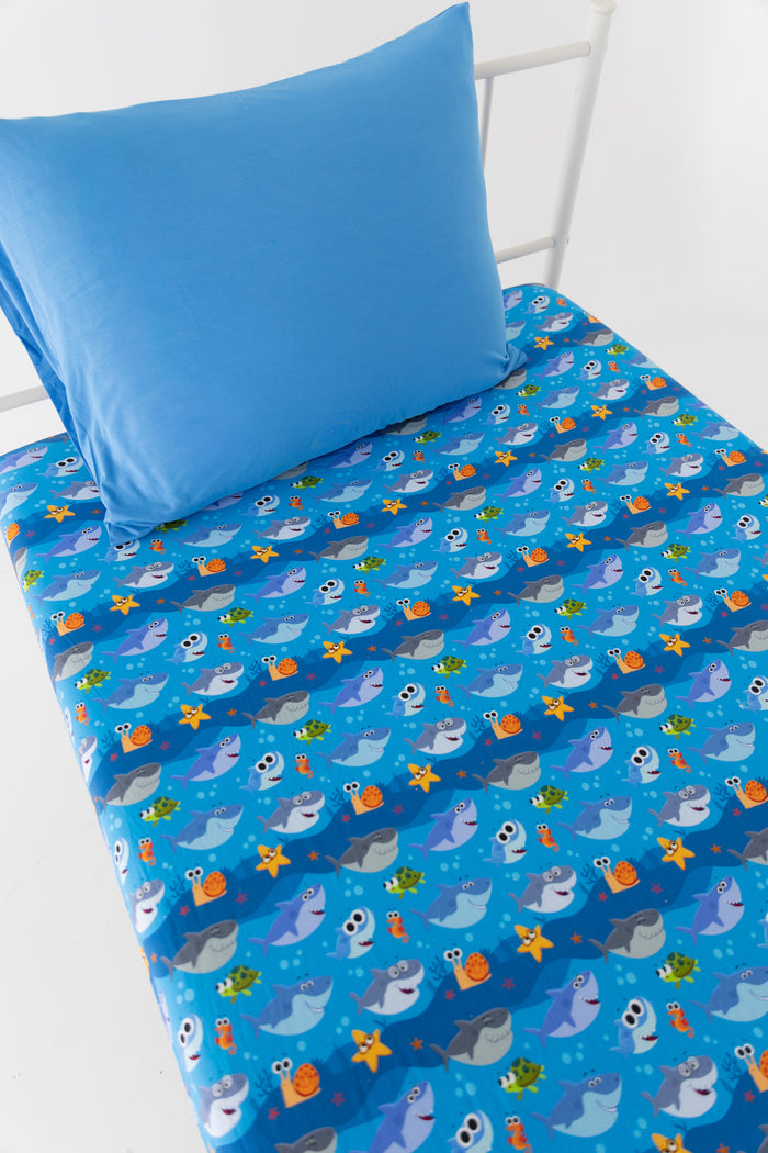 Twin Sheet with Pillow Case - Super Simple™ Baby Shark - Tencel Modal