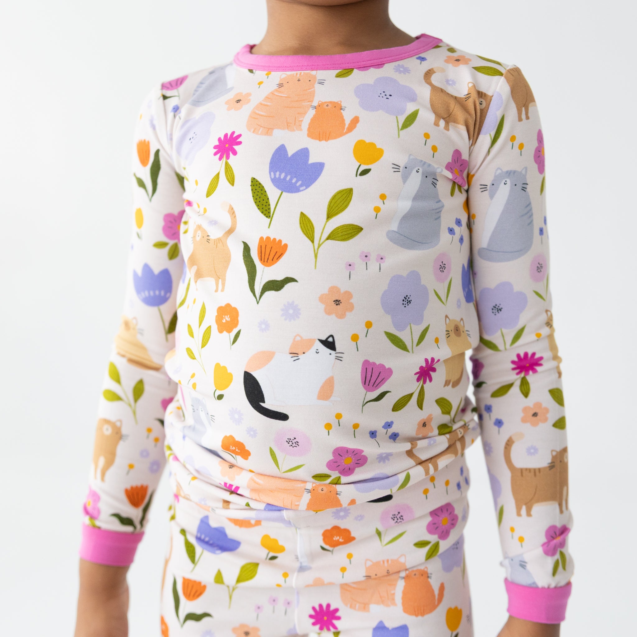 Classic Fit PJ Set - Pretty Kitty - Tencel Modal