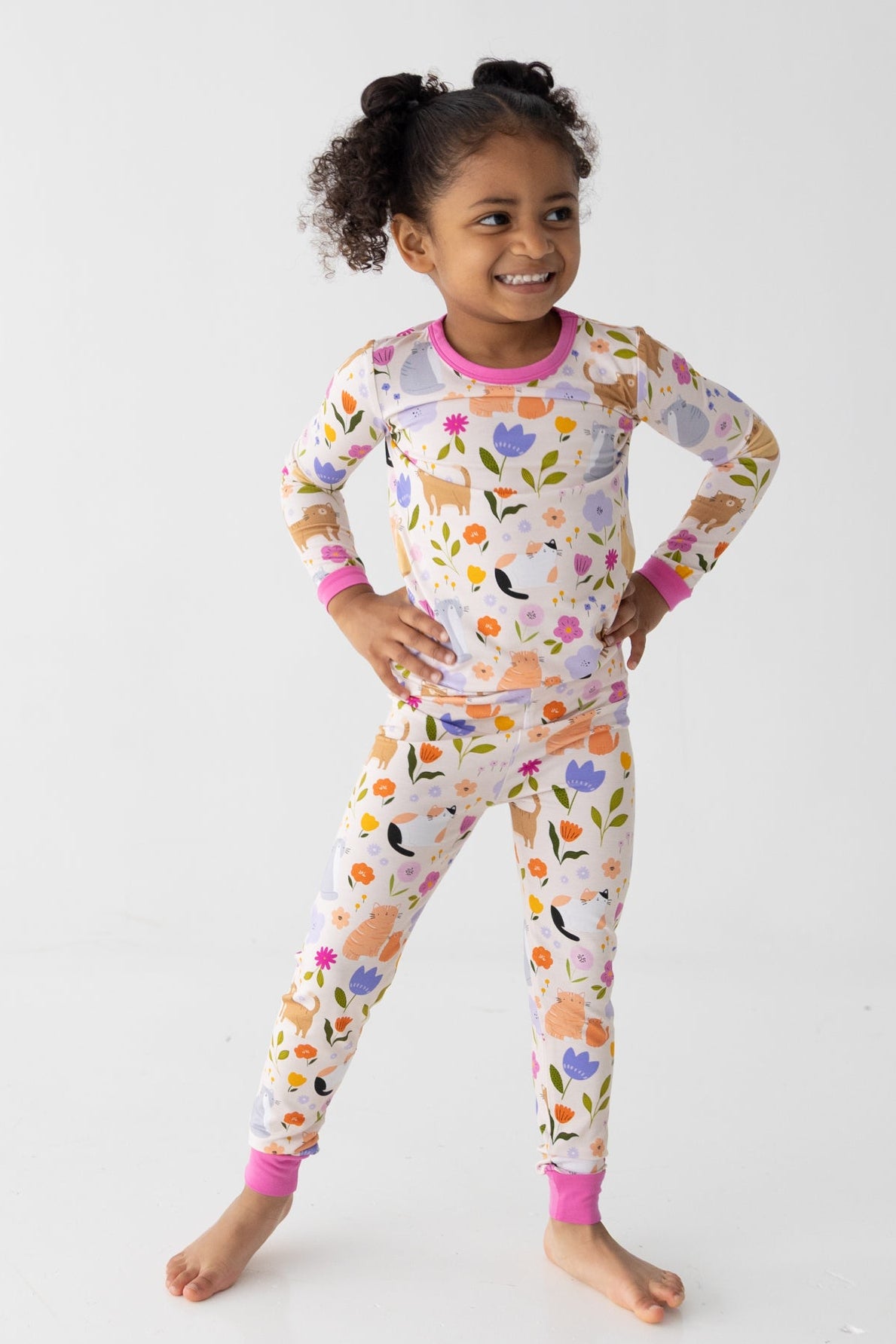 Classic Fit PJ Set - Pretty Kitty - Tencel Modal