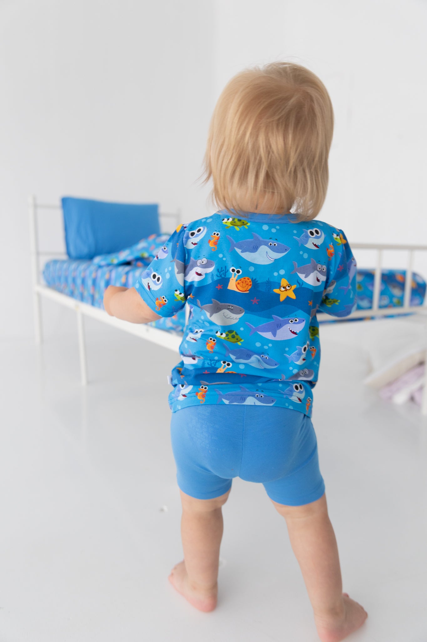 T-shirt and Biker Short Set - Super Simple™ Baby Shark - Tencel™ Modal