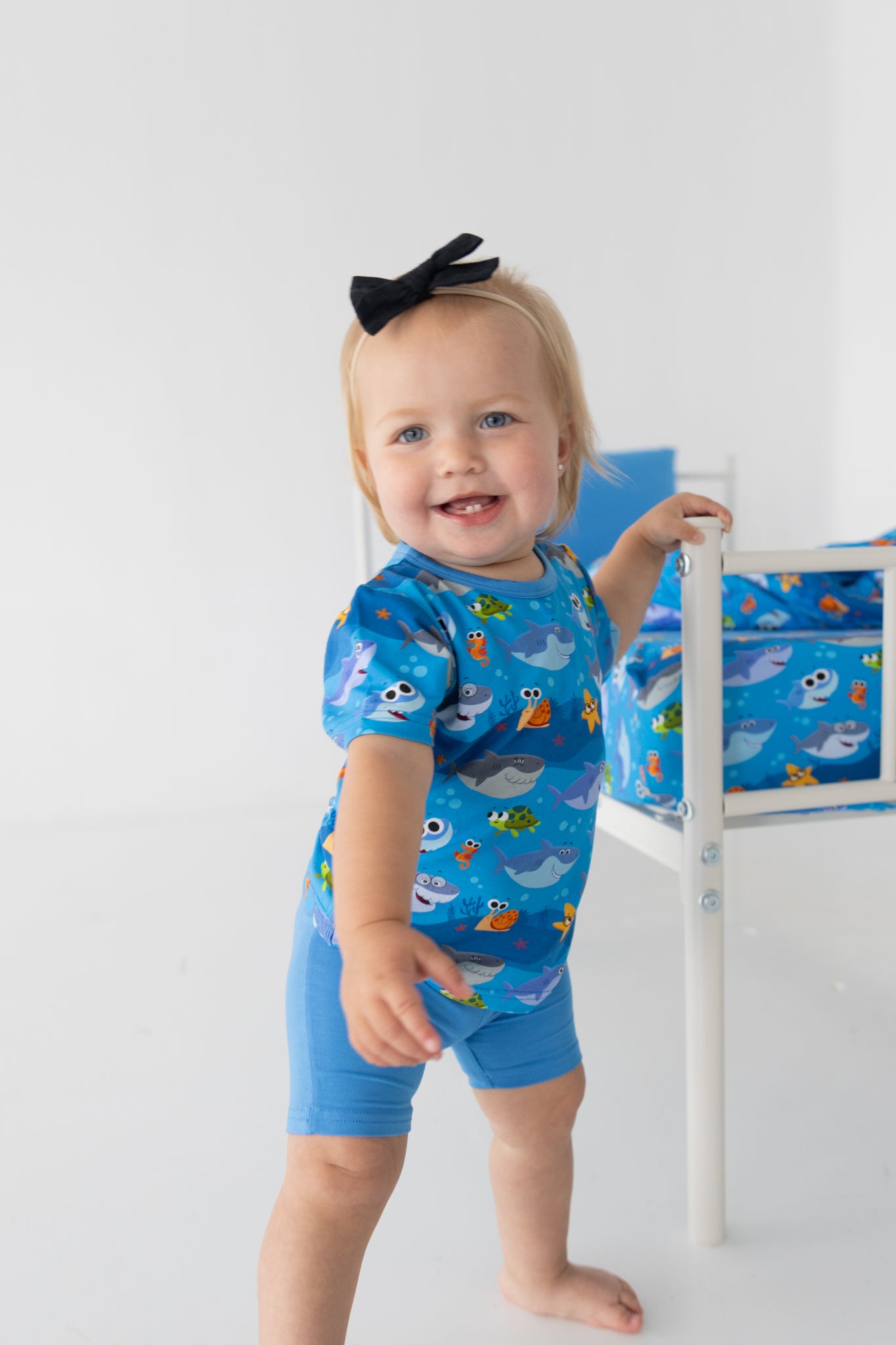 T-shirt and Biker Short Set - Super Simple™ Baby Shark - Tencel™ Modal