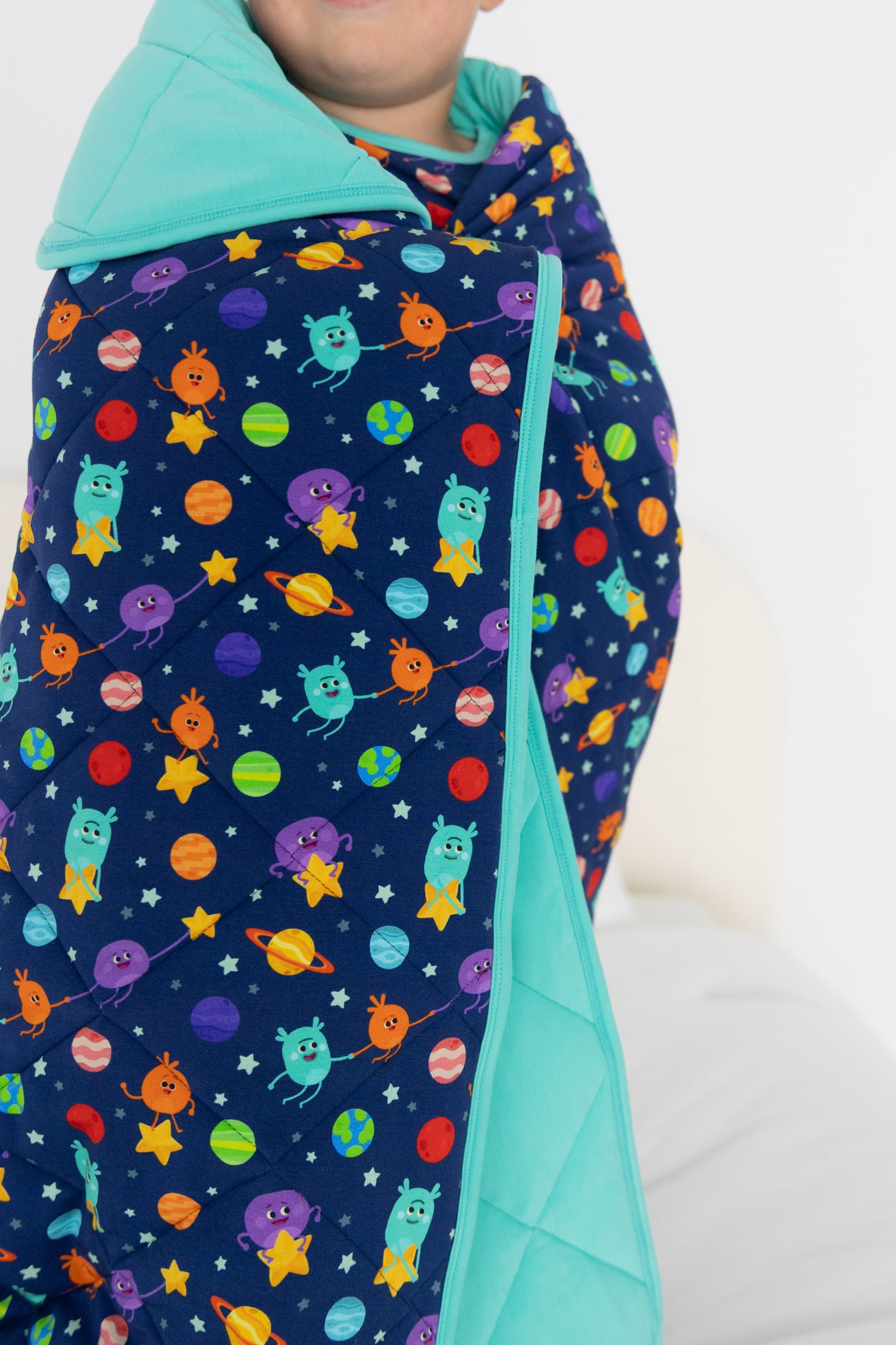 Couch Quilty - Super Simple™ Bumble Nums in Space - Tencel Modal