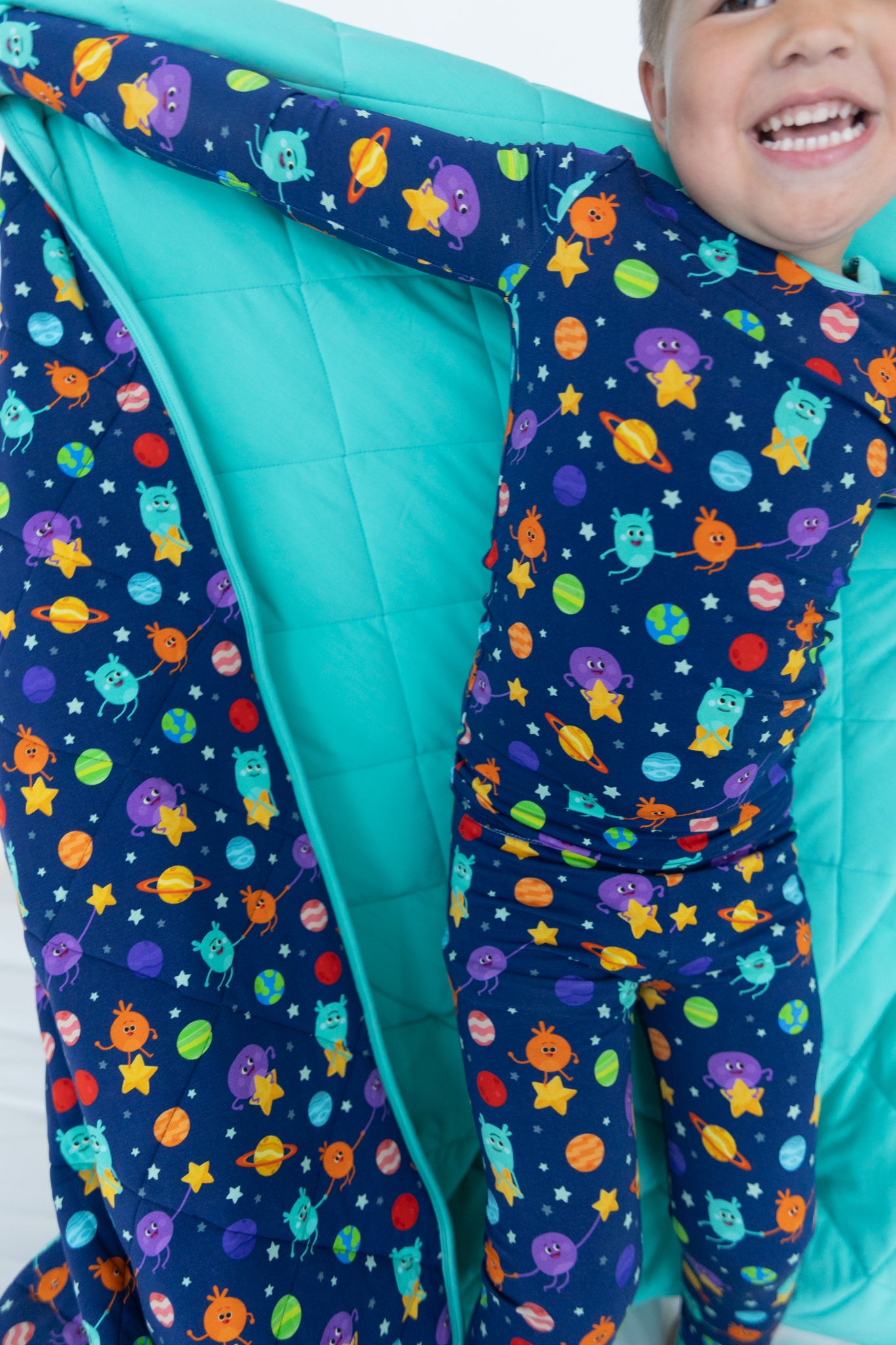 Couch Quilty - Super Simple™ Bumble Nums in Space - Tencel Modal