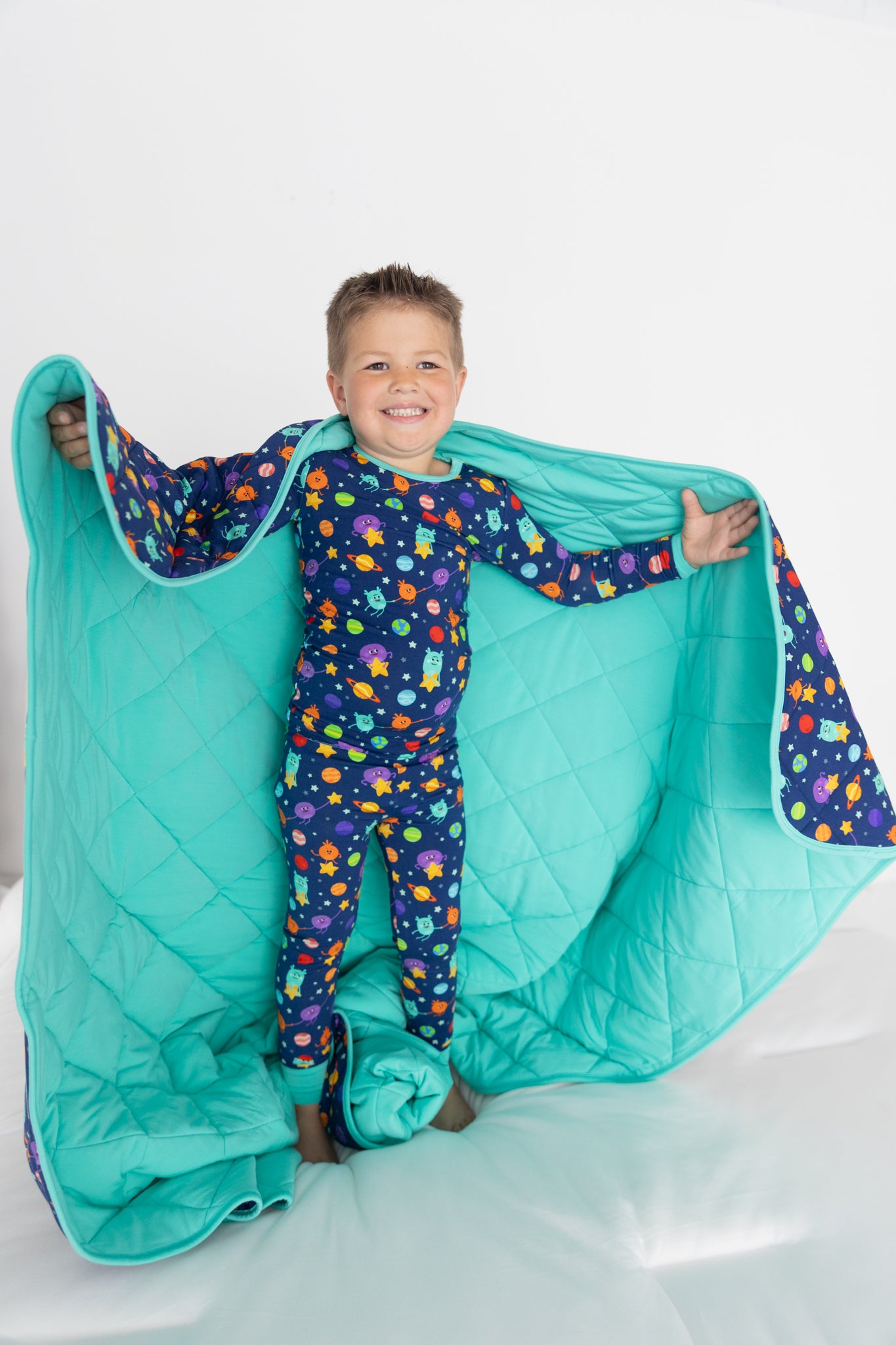 Couch Quilty - Super Simple™ Bumble Nums in Space - Tencel Modal