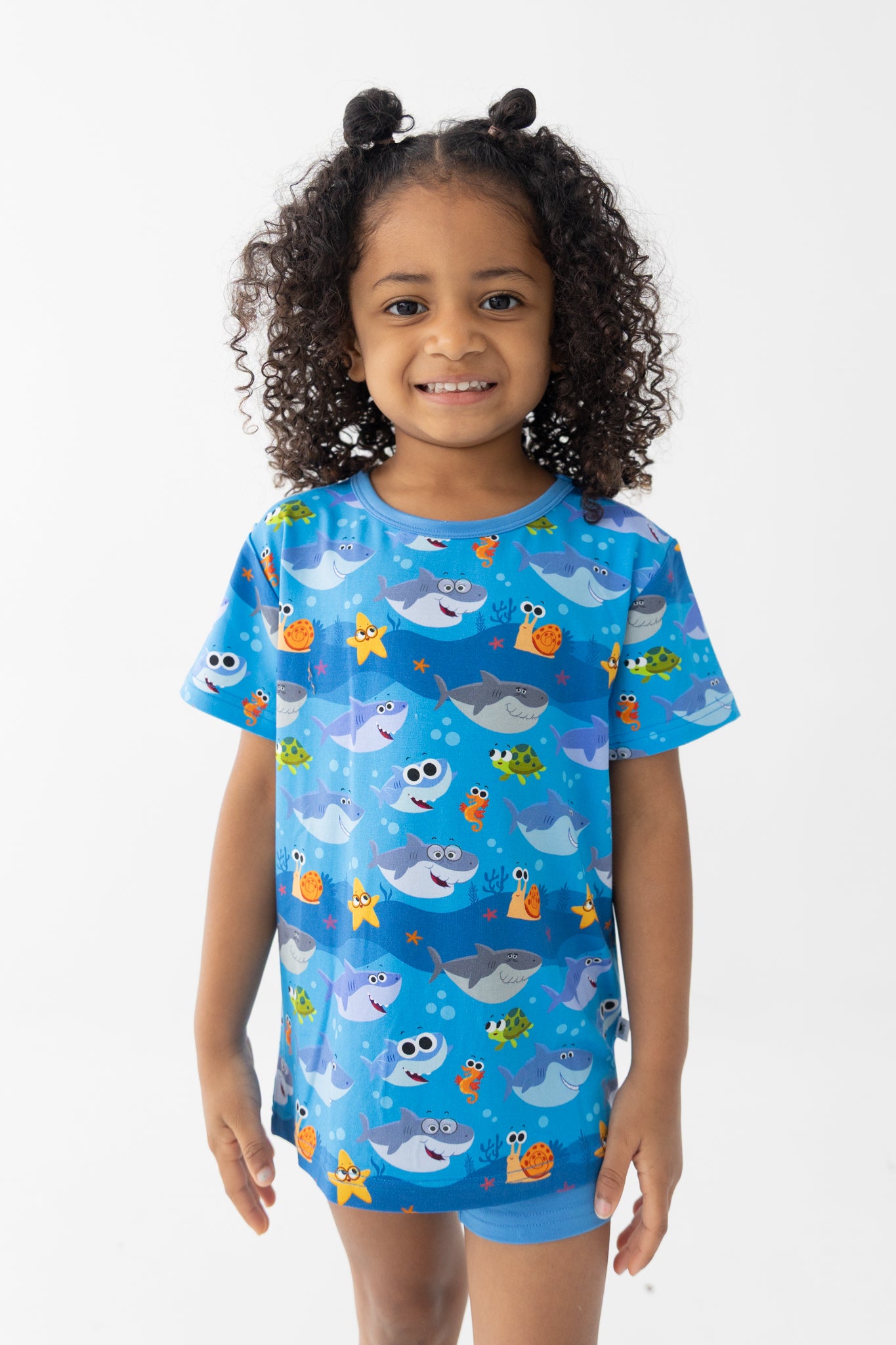 T-shirt and Biker Short Set - Super Simple™ Baby Shark - Tencel™ Modal