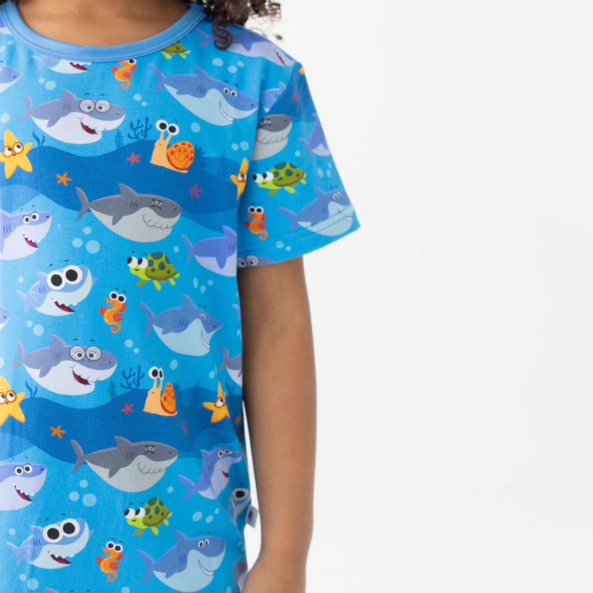 T-shirt and Biker Short Set - Super Simple™ Baby Shark - Tencel™ Modal