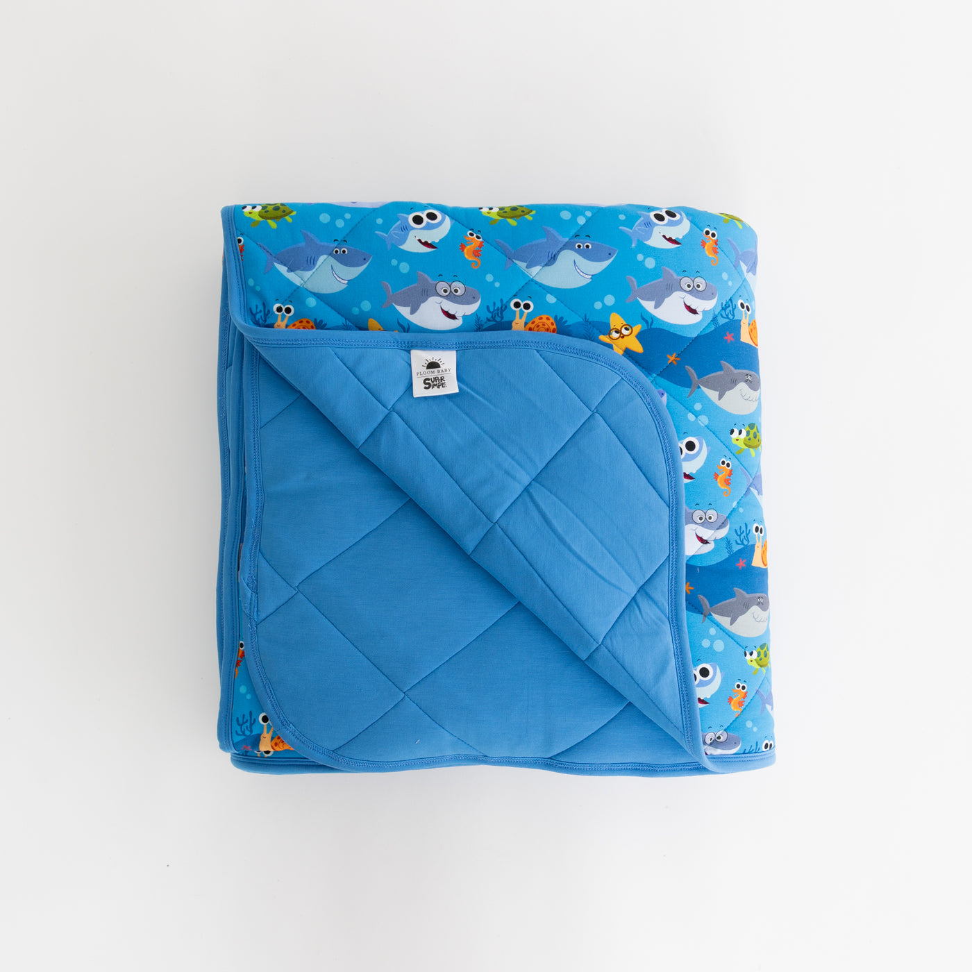 Couch Quilty - Super Simple™ Baby Shark - Tencel Modal lifestyle image