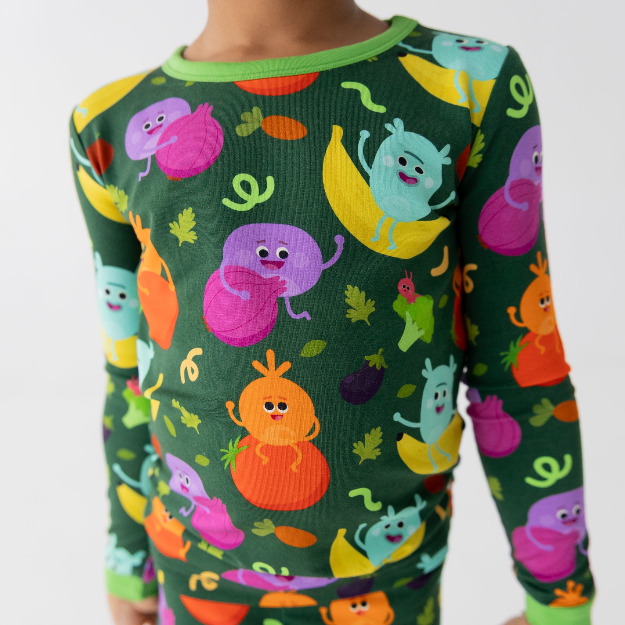 PRESALE - Classic Fit PJ Set - Super Simple™ Bumble Nums Veggie Party - Tencel Modal