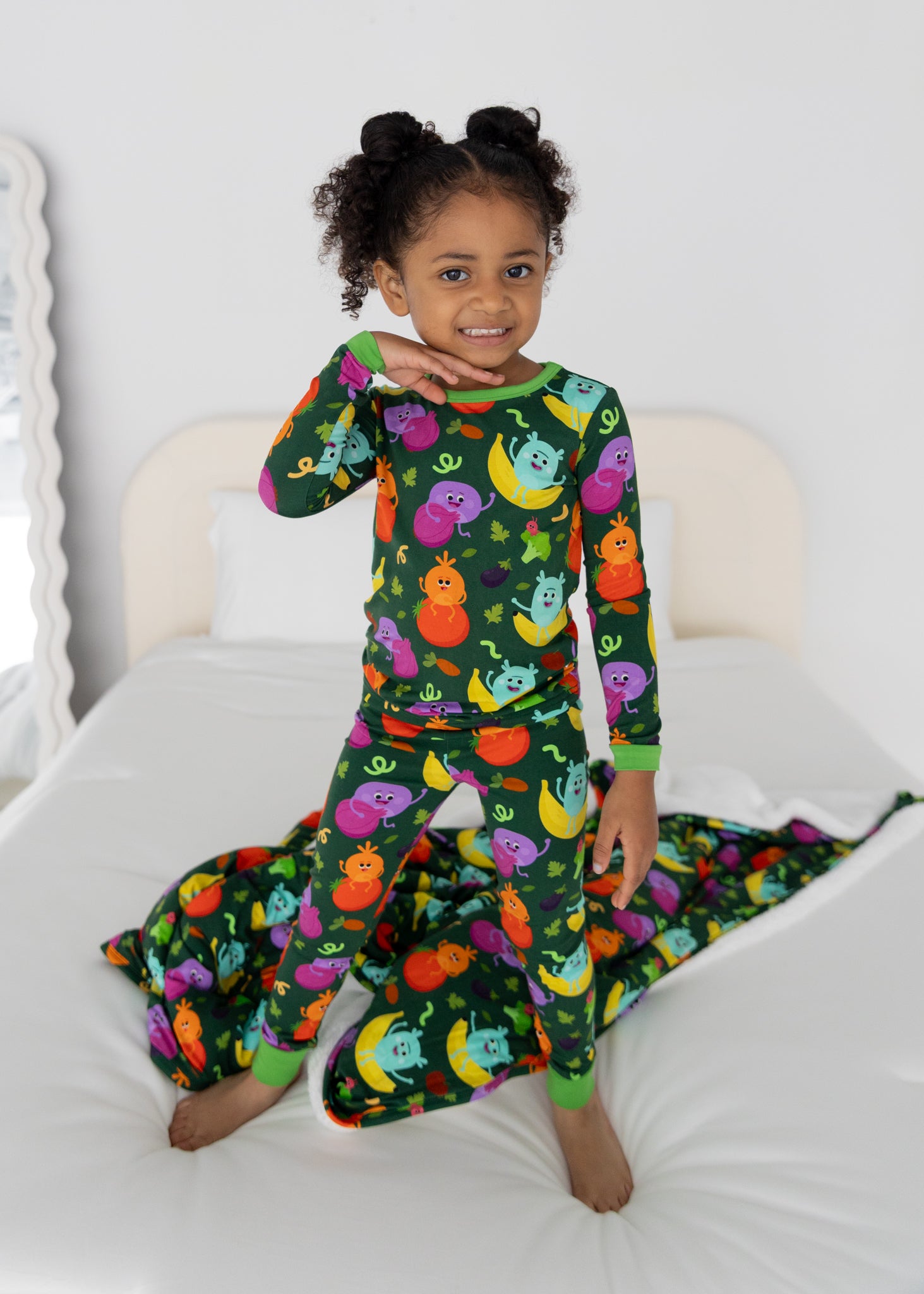 PRESALE - Classic Fit PJ Set - Super Simple™ Bumble Nums Veggie Party - Tencel Modal