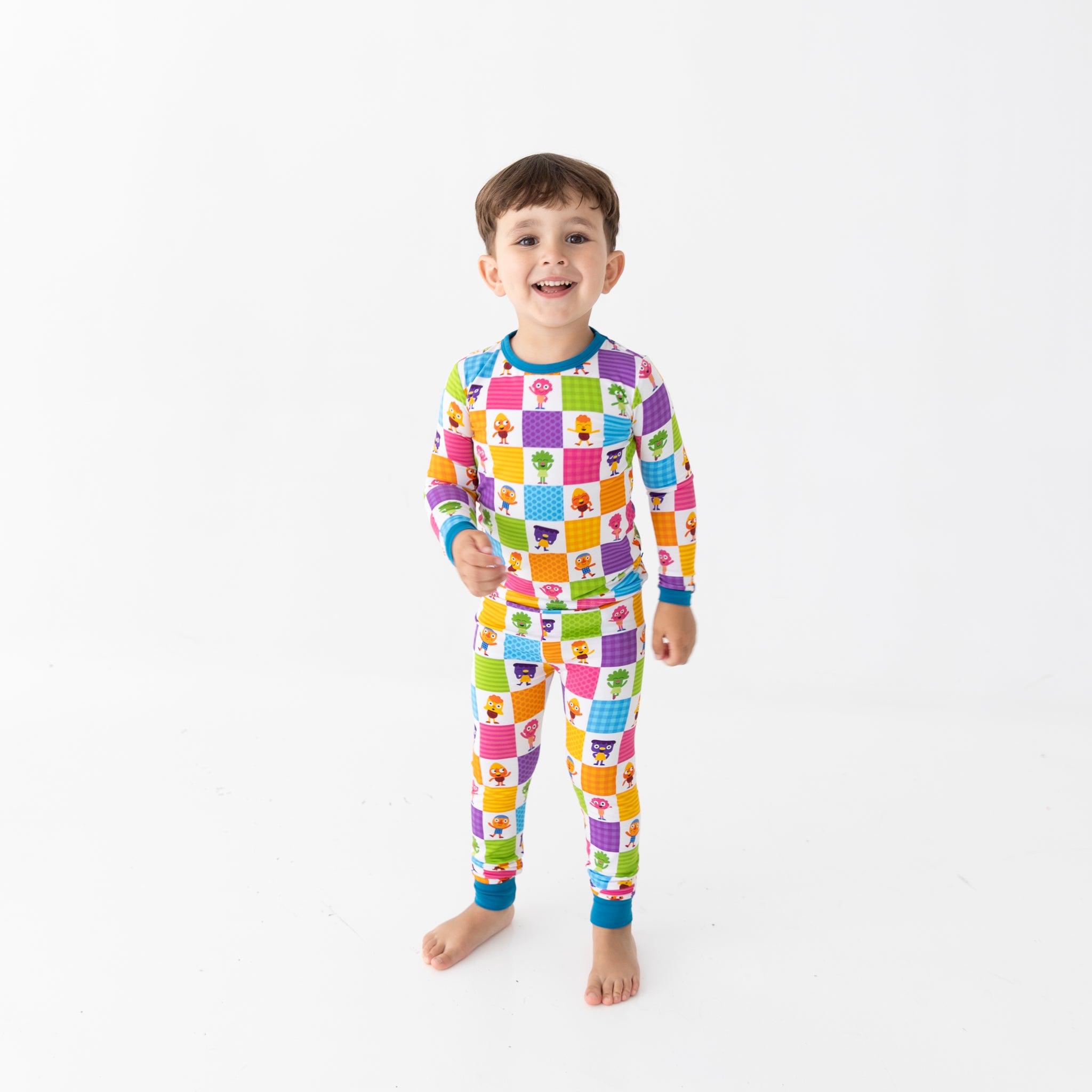 Classic Fit PJ Set - Super Simple™ Noodle & Pals - If You're Happy - Tencel Modal