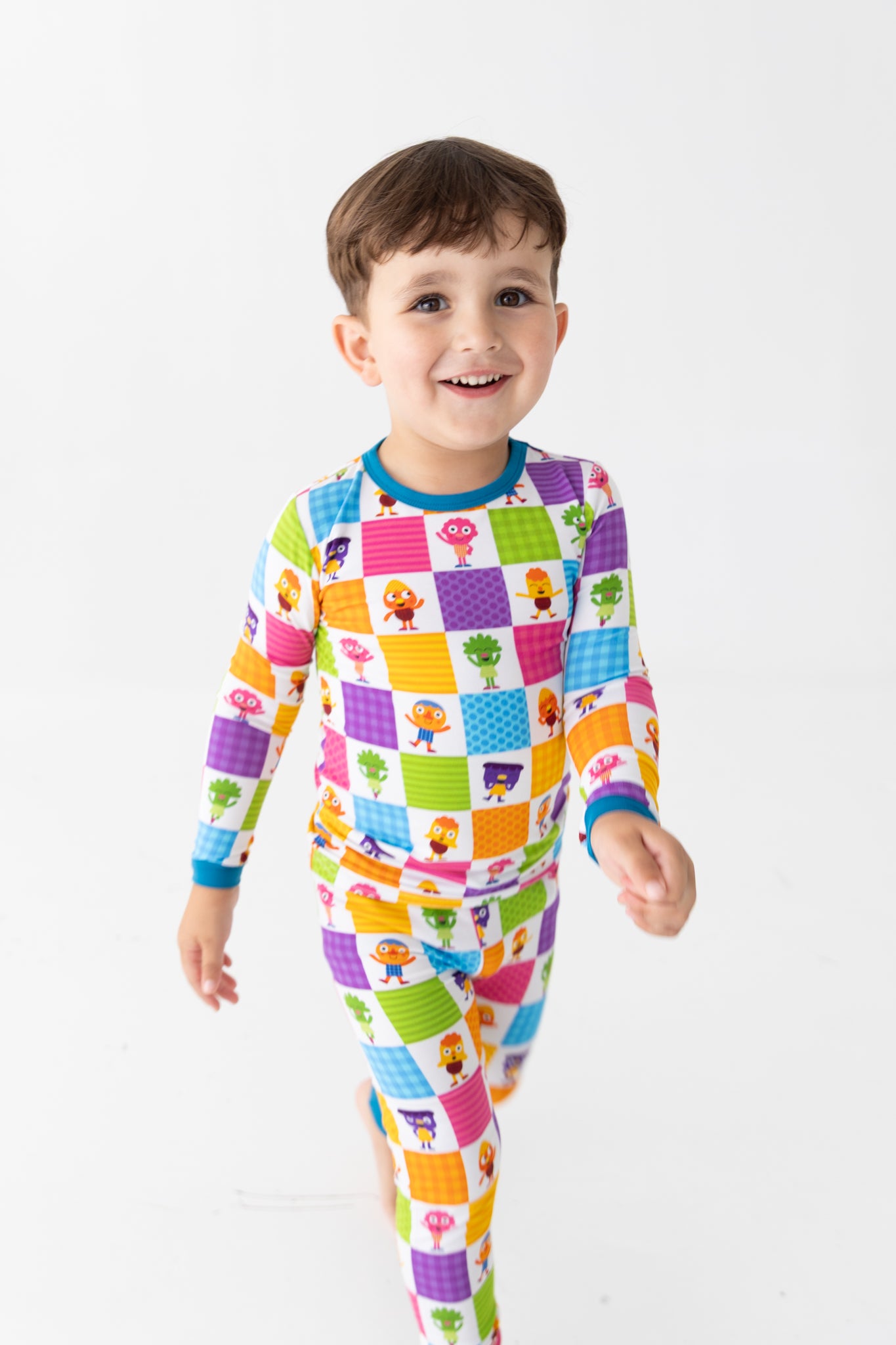 Classic Fit PJ Set - Super Simple™ Noodle & Pals - If You're Happy - Tencel Modal