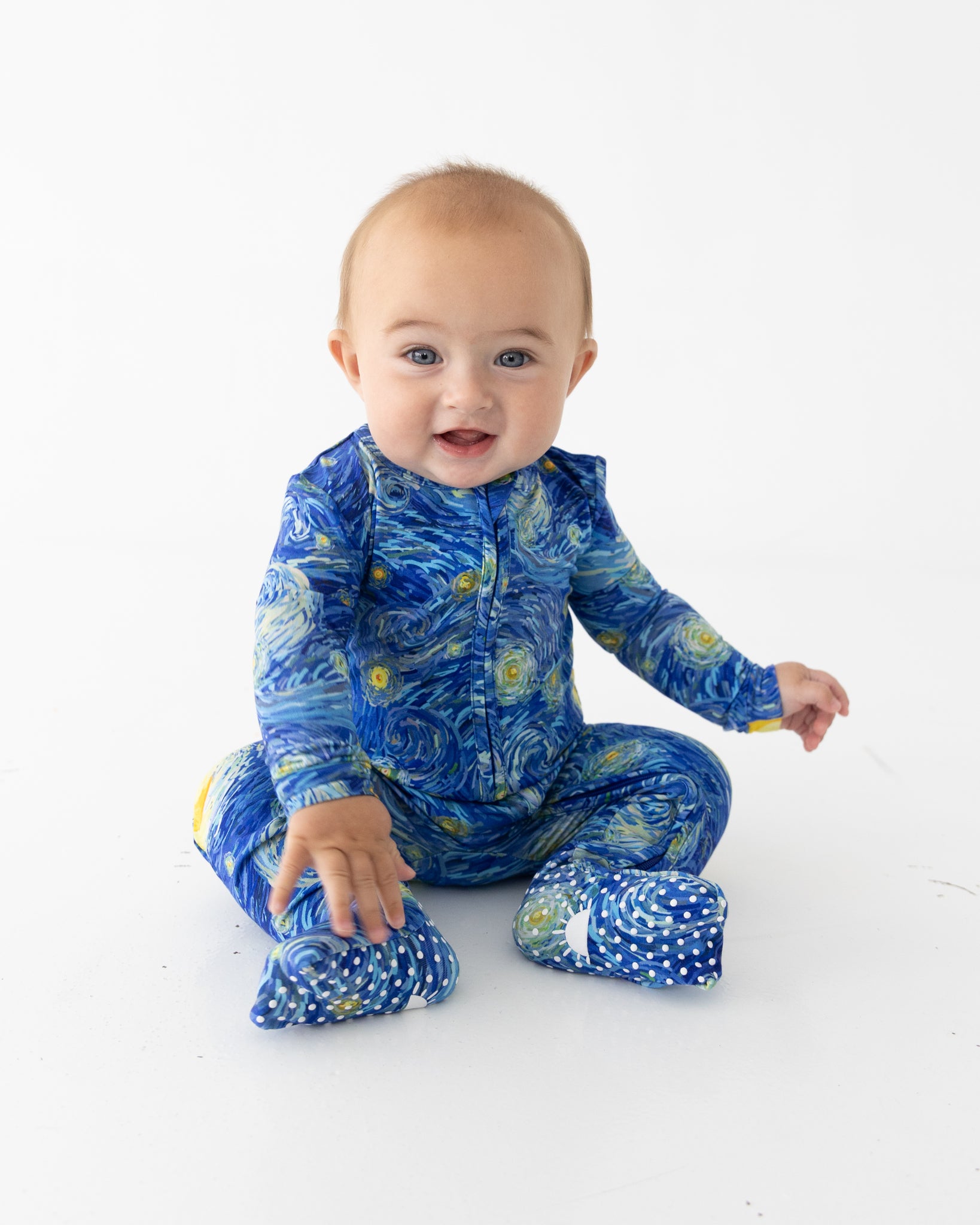 Flexi-Fit Zip PJ - Sleepy Starry Nights - Tencel Modal