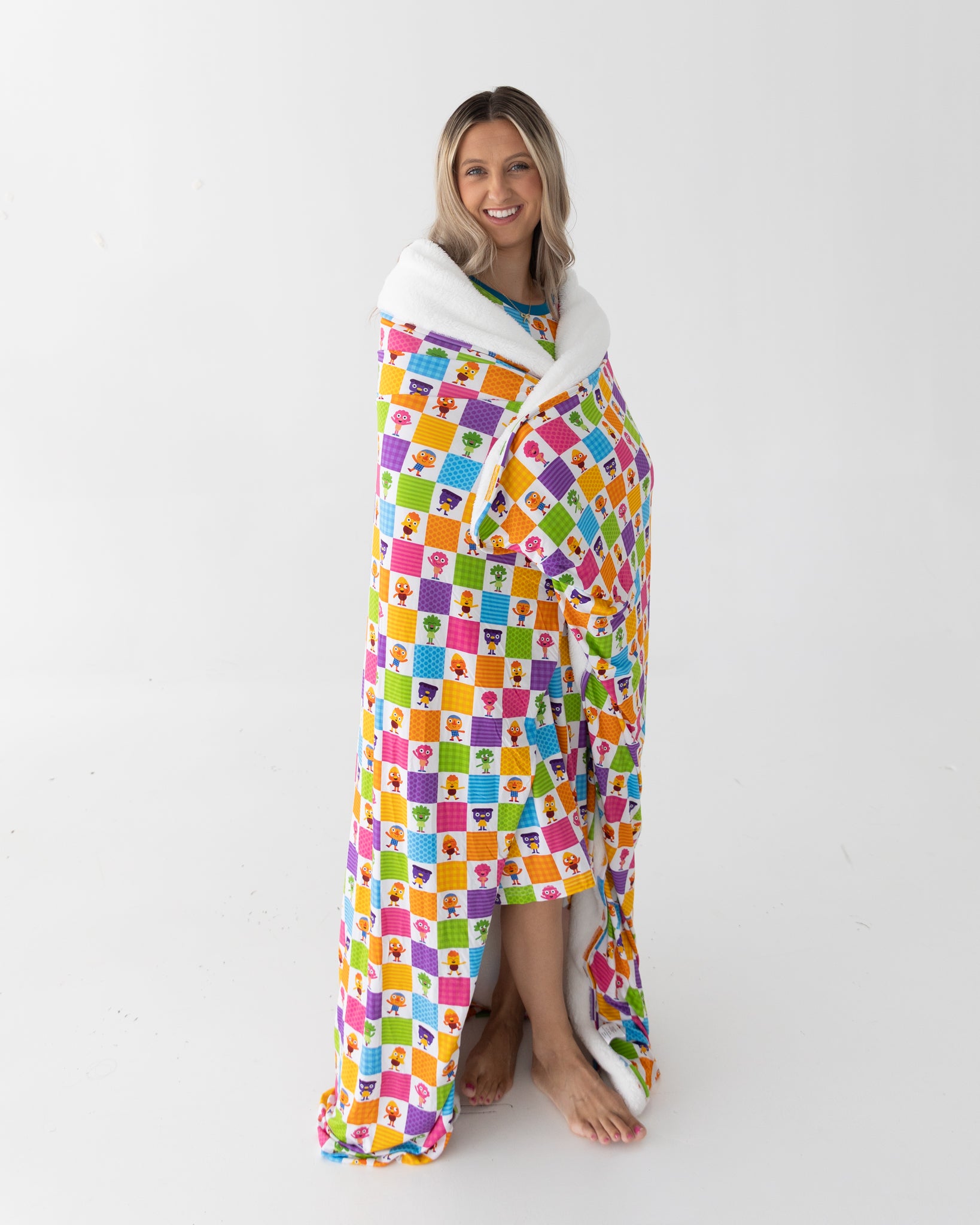 Couch Luxe Plushy Blanket -Super Simple™ Noodle & Pals - If You're Happy - Tencel Modal