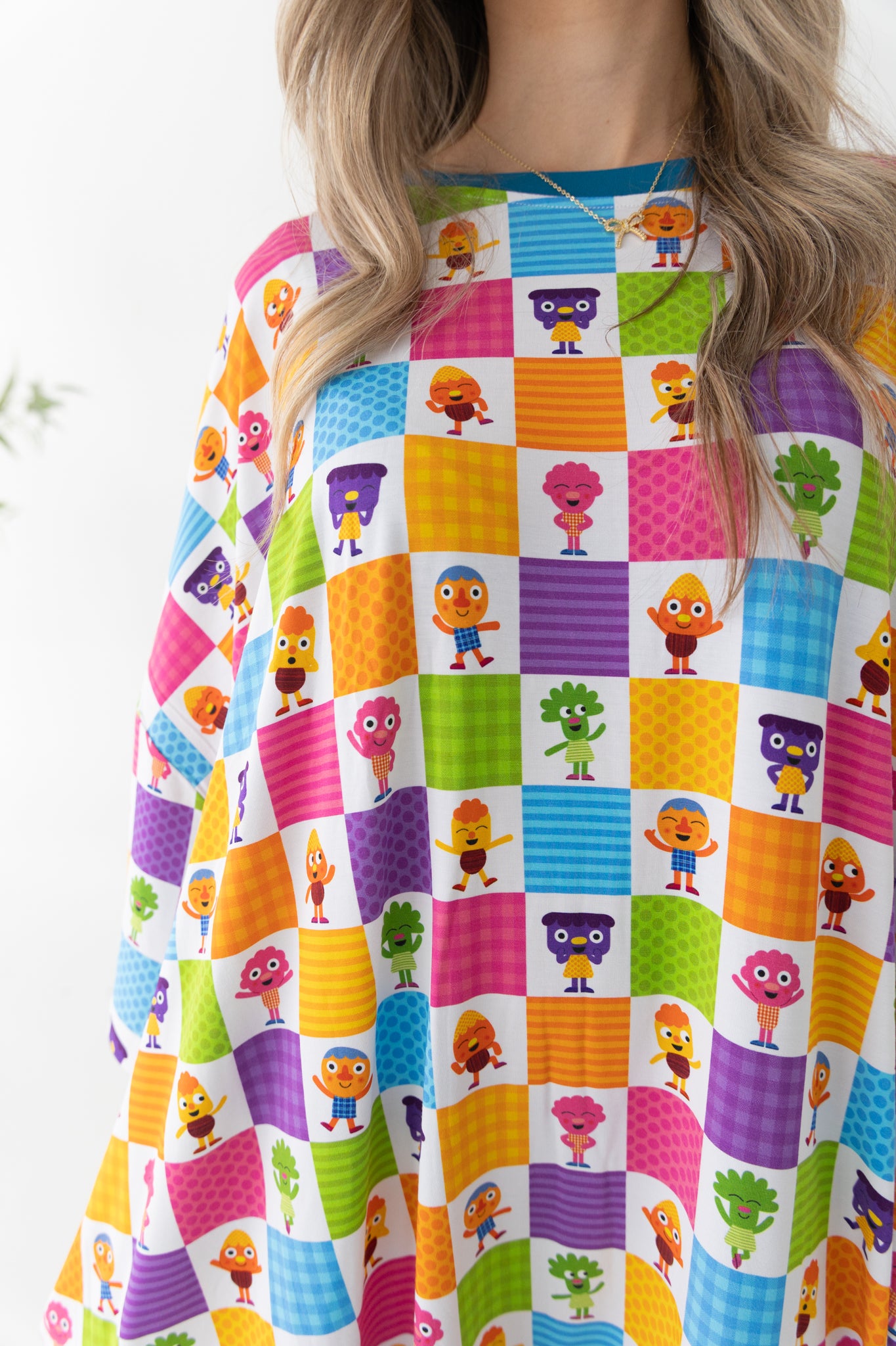 Adult Mega Sleep Tee - Super Simple™ Noodle & Pals - If You're Happy - Tencel Modal
