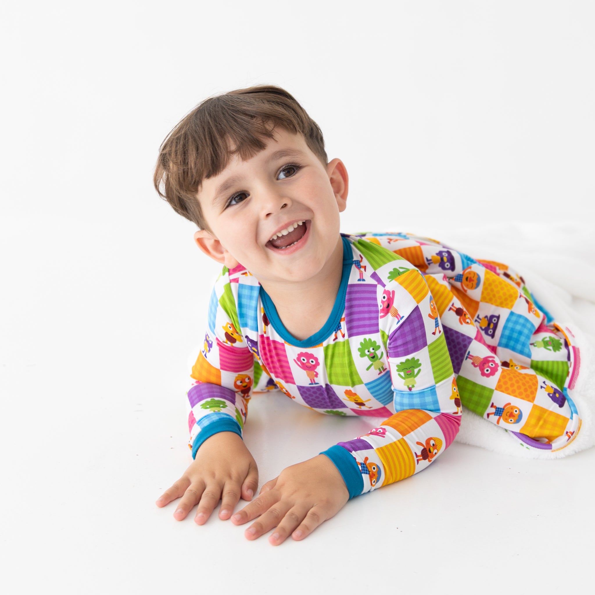 Classic Fit PJ Set - Super Simple™ Noodle & Pals - If You're Happy - Tencel Modal