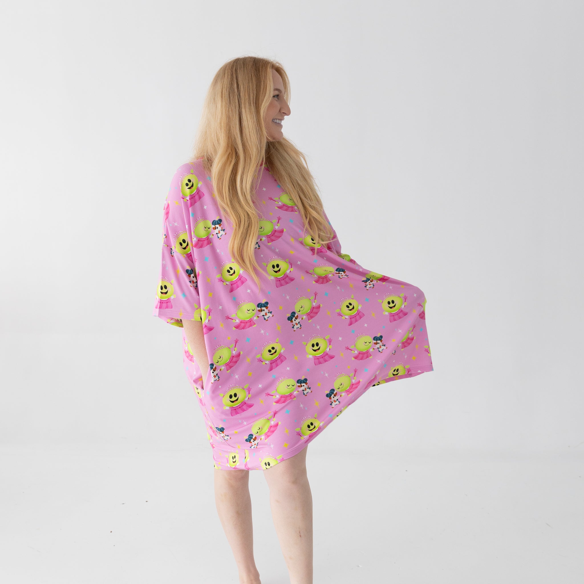 PREORDER- SHIPS DECEMBER - Adult Mega Sleep Tee - Nanalan' Wonderful Girl - Tencel Modal