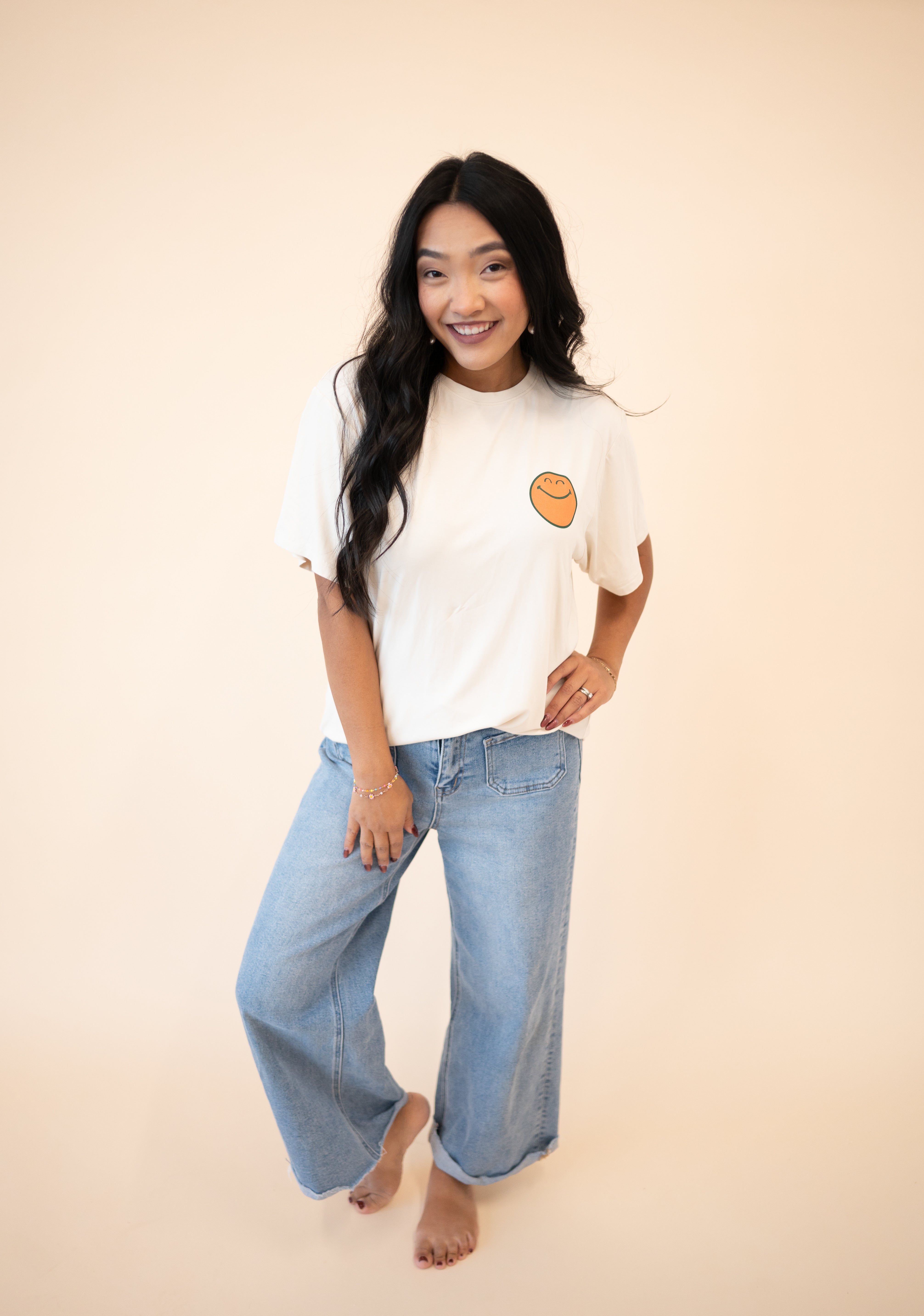 Oversized SmileyWorld Bamboo Tee | Ploom Baby