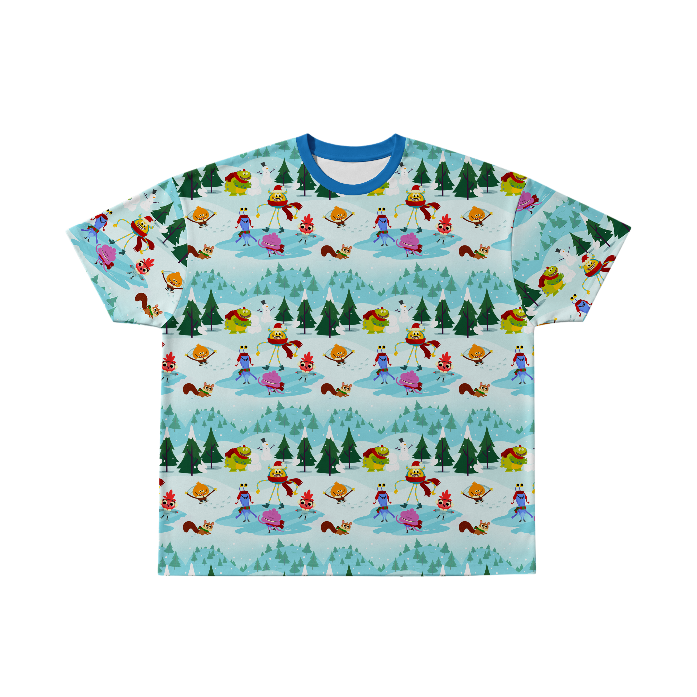 PREORDER - SHIPS OCTOBER - Adult Mega Sleep Tee - Super Simple Rhymington Square Snow Much Fun - Tencel Modal