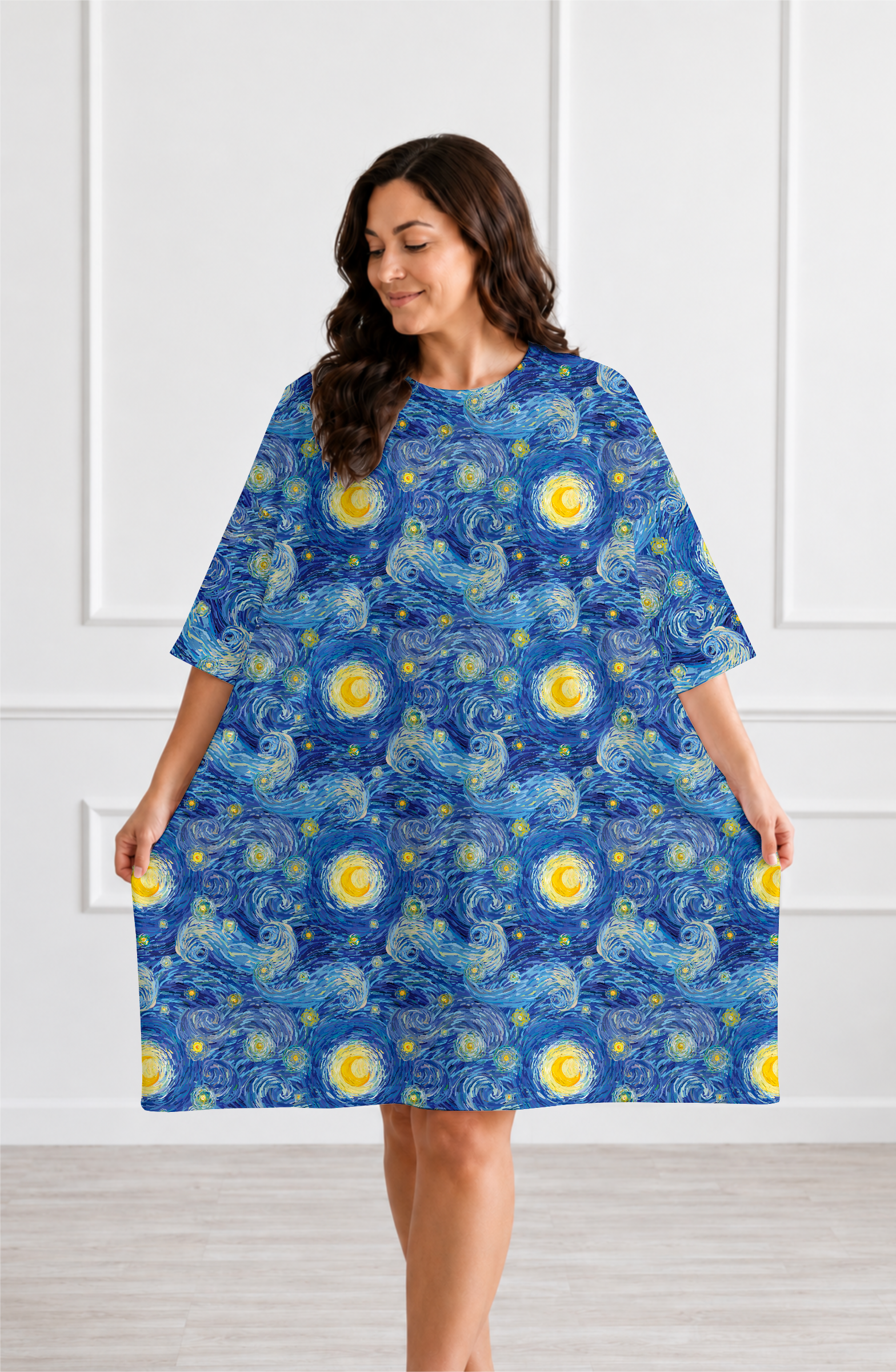 PREORDER- SHIPS DECEMBER - Mega Sleep Tee - Sleepy Starry Night - Tencel Modal