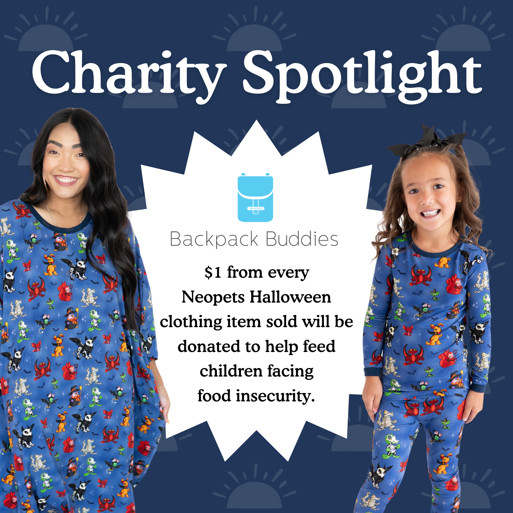 Neopets Halloween classic fit PJ set in Luxe Bamboo.