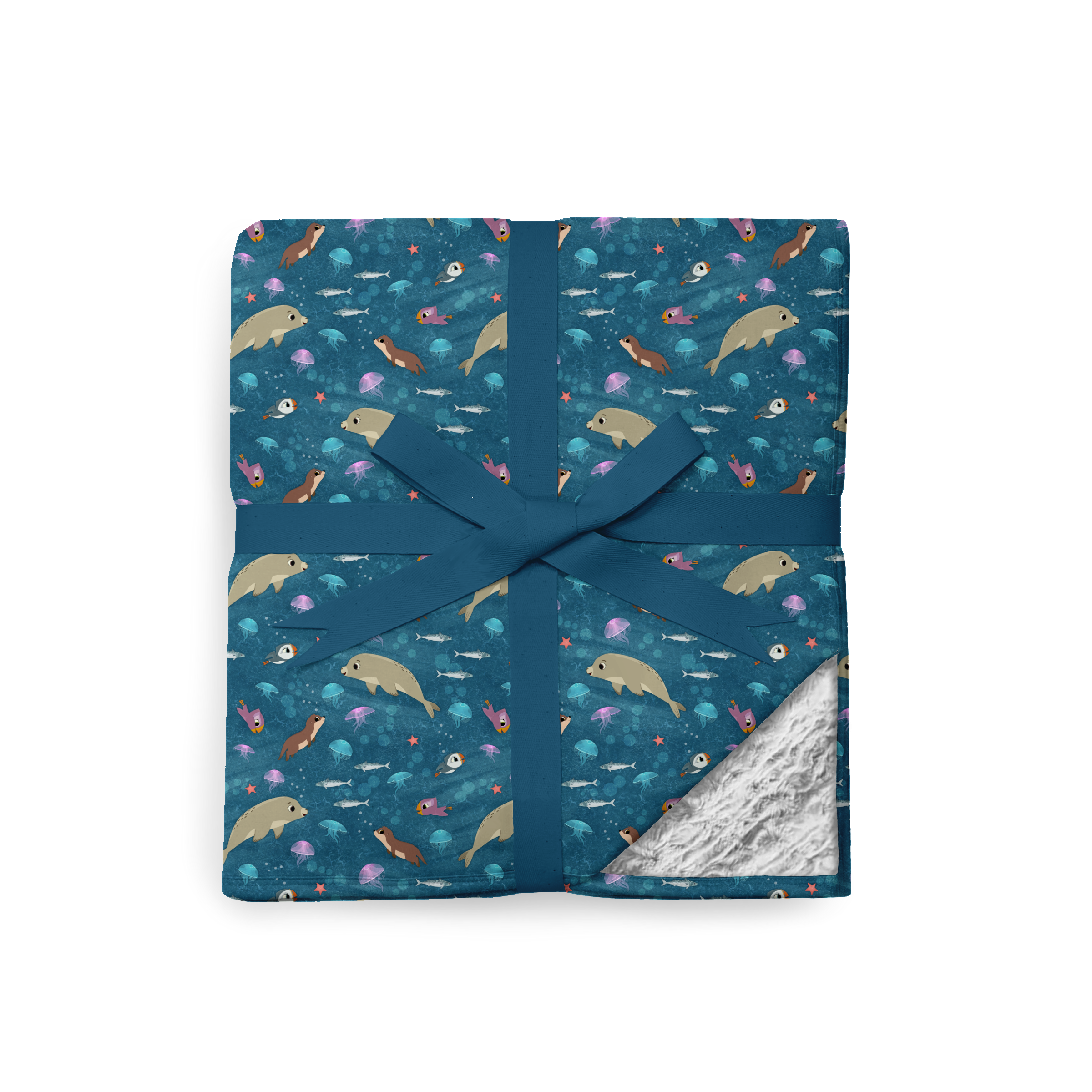 PREORDER - SHIPS DECEMBER - Couch Plushy - Puffin Rock™  Silky's Sea Story - Tencel Modal