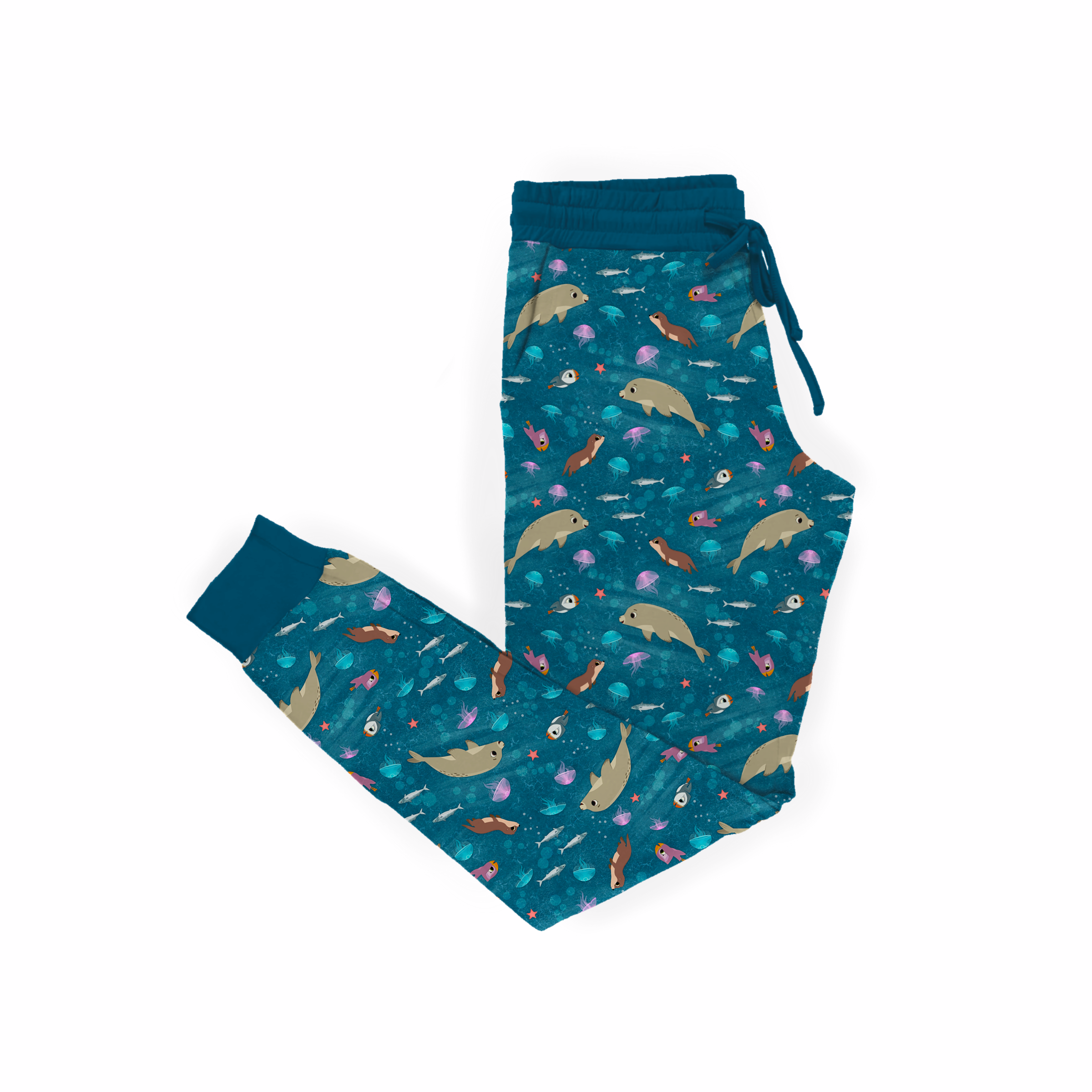 PREORDER - SHIPS DECEMBER - Women's Jogger - Puffin Rock™  Silky's Sea Story - Tencel Modal