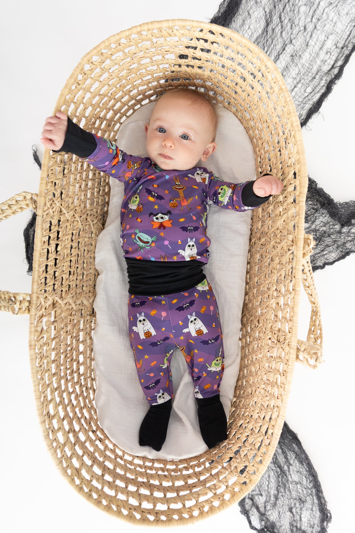 Grow With Me Baby Set - Super Simple Monster Party - Tencel Modal lifestyle image