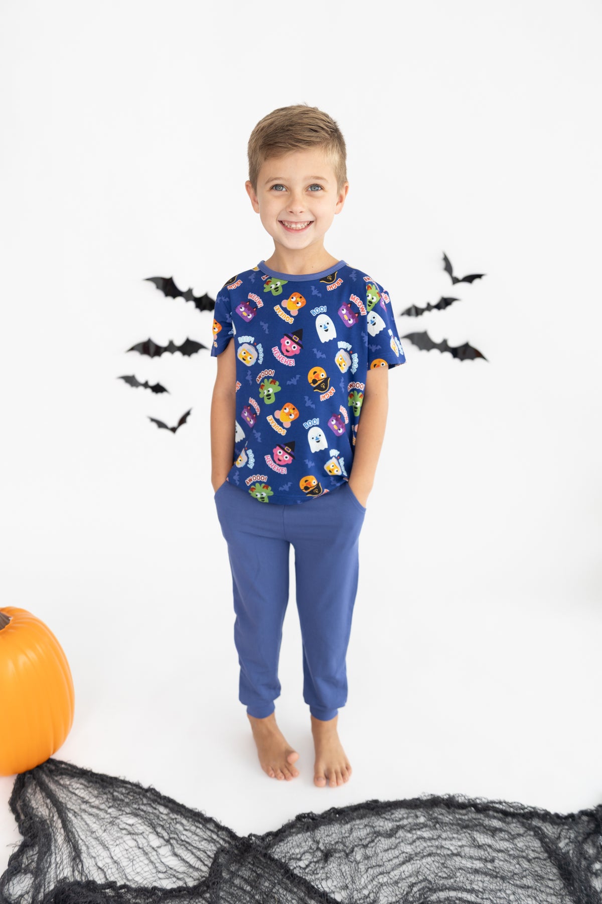 T-shirt + Jogger Set  - Super Simple™ Knock Knock Trick or Treat - Tencel Modal