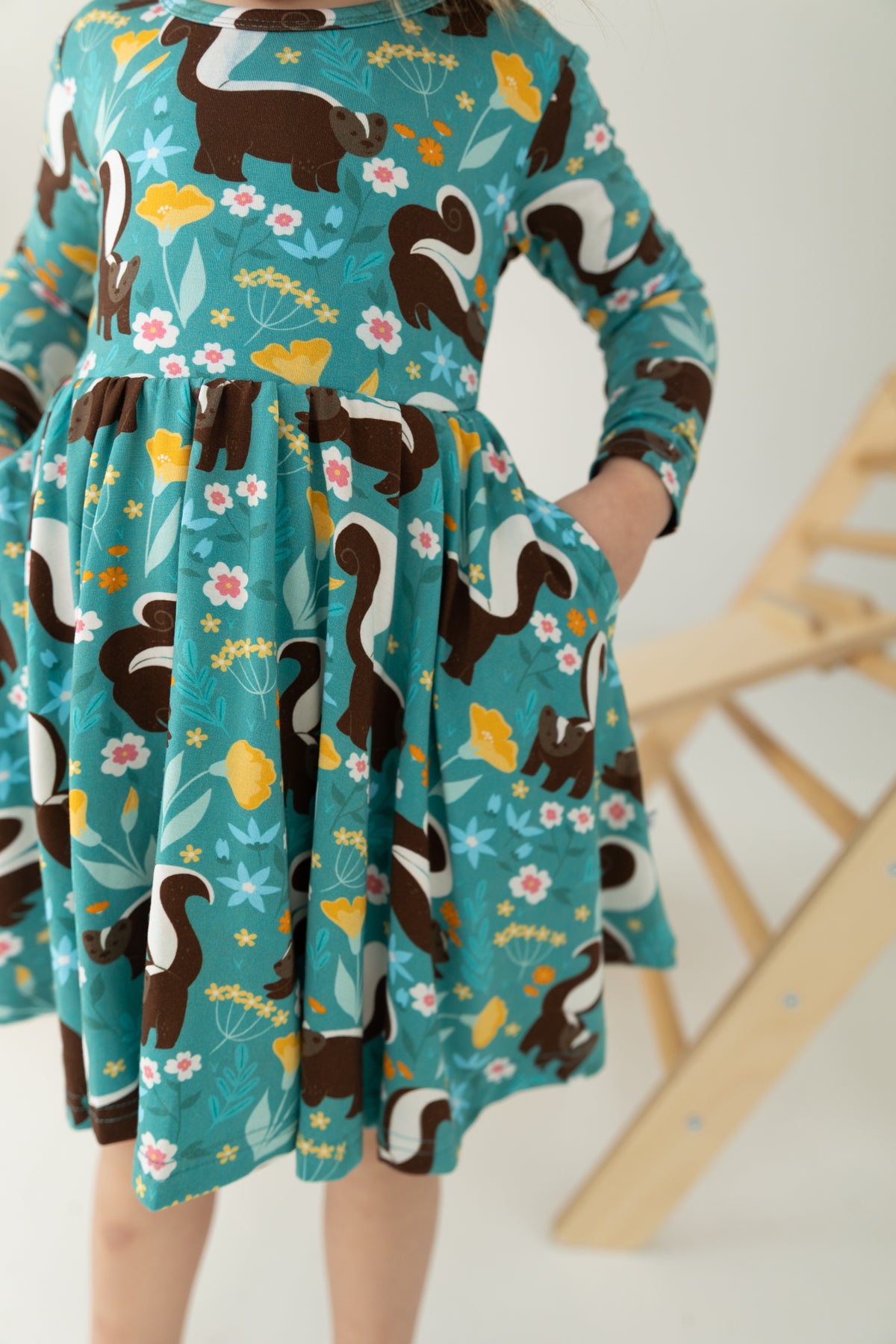Long Sleeve Dress - Stinky Skunk - Tencel Modal