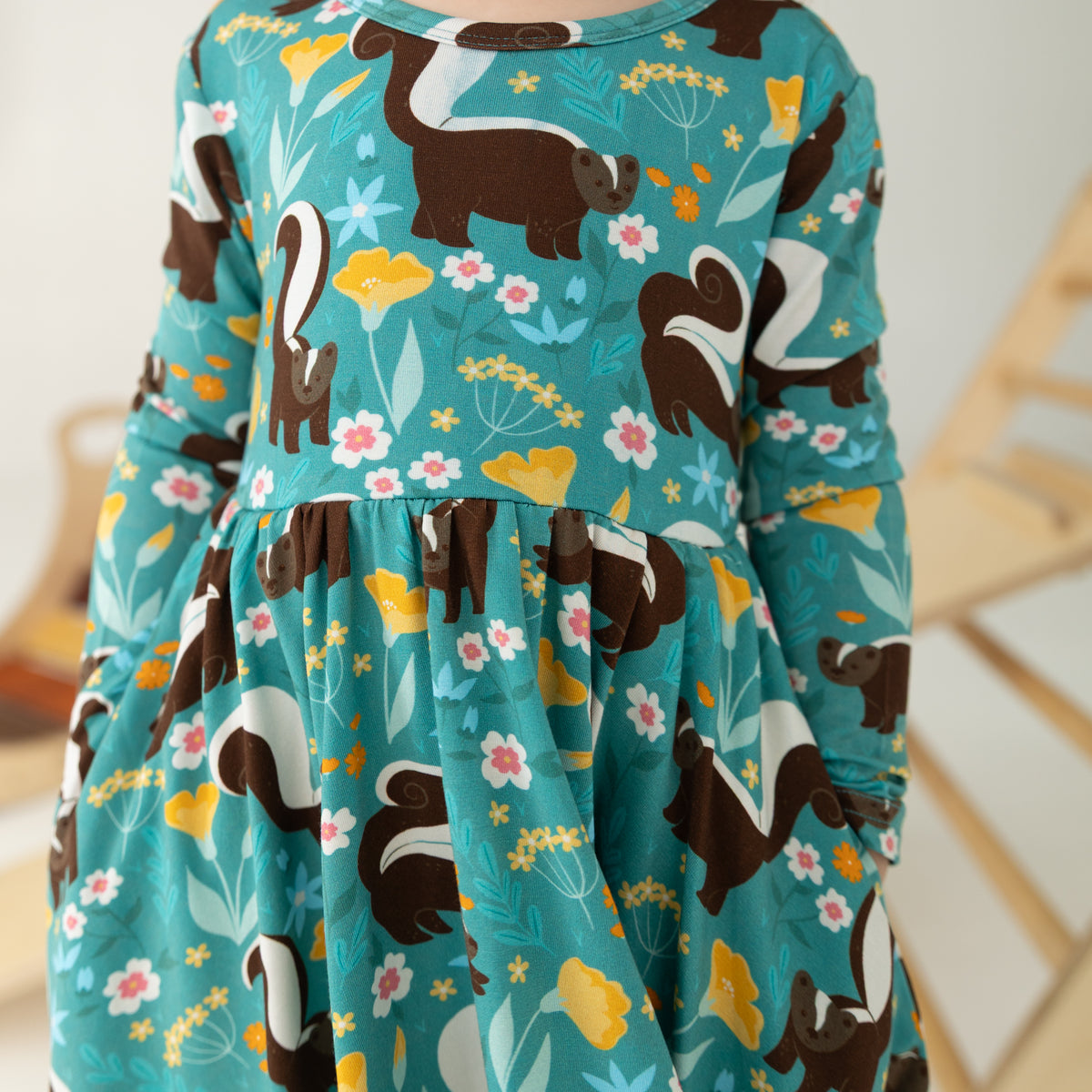 Long Sleeve Dress - Stinky Skunk - Tencel Modal