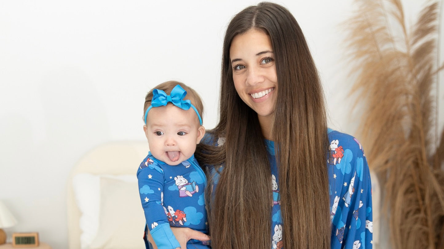 Child wearing Ploom character pajamas