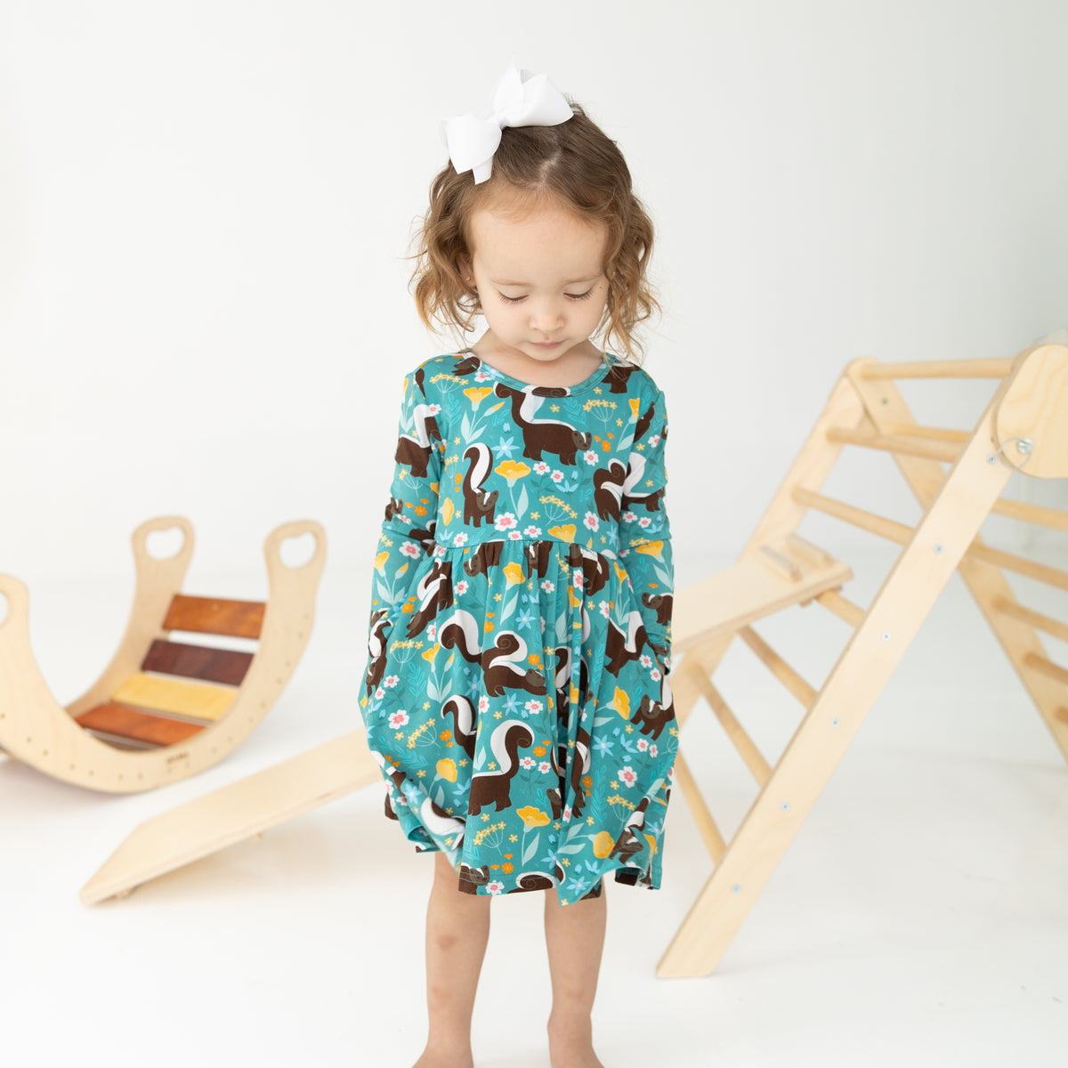 Long Sleeve Dress - Stinky Skunk - Tencel Modal