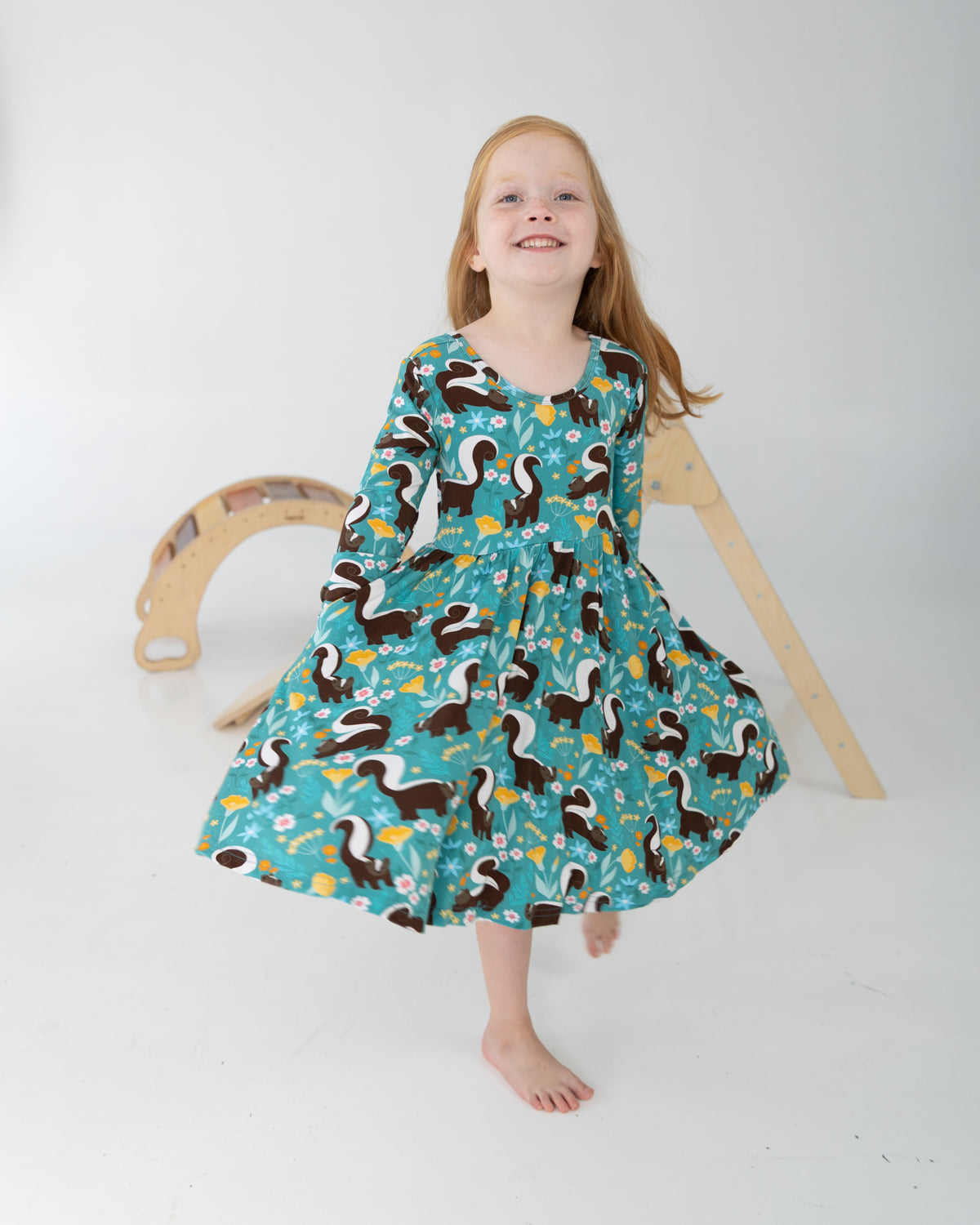 Long Sleeve Dress - Stinky Skunk - Tencel Modal