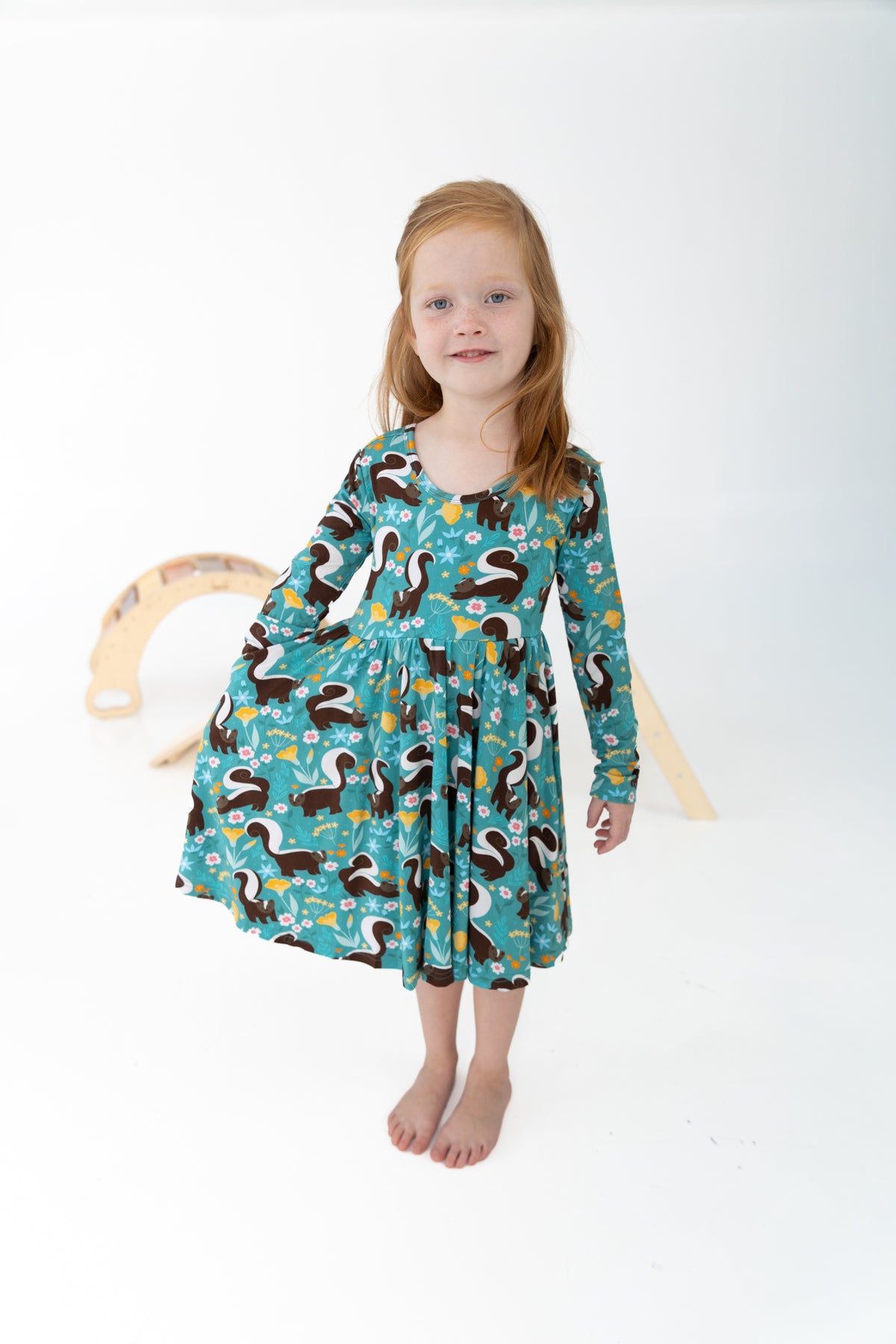 Long Sleeve Dress - Stinky Skunk - Tencel Modal