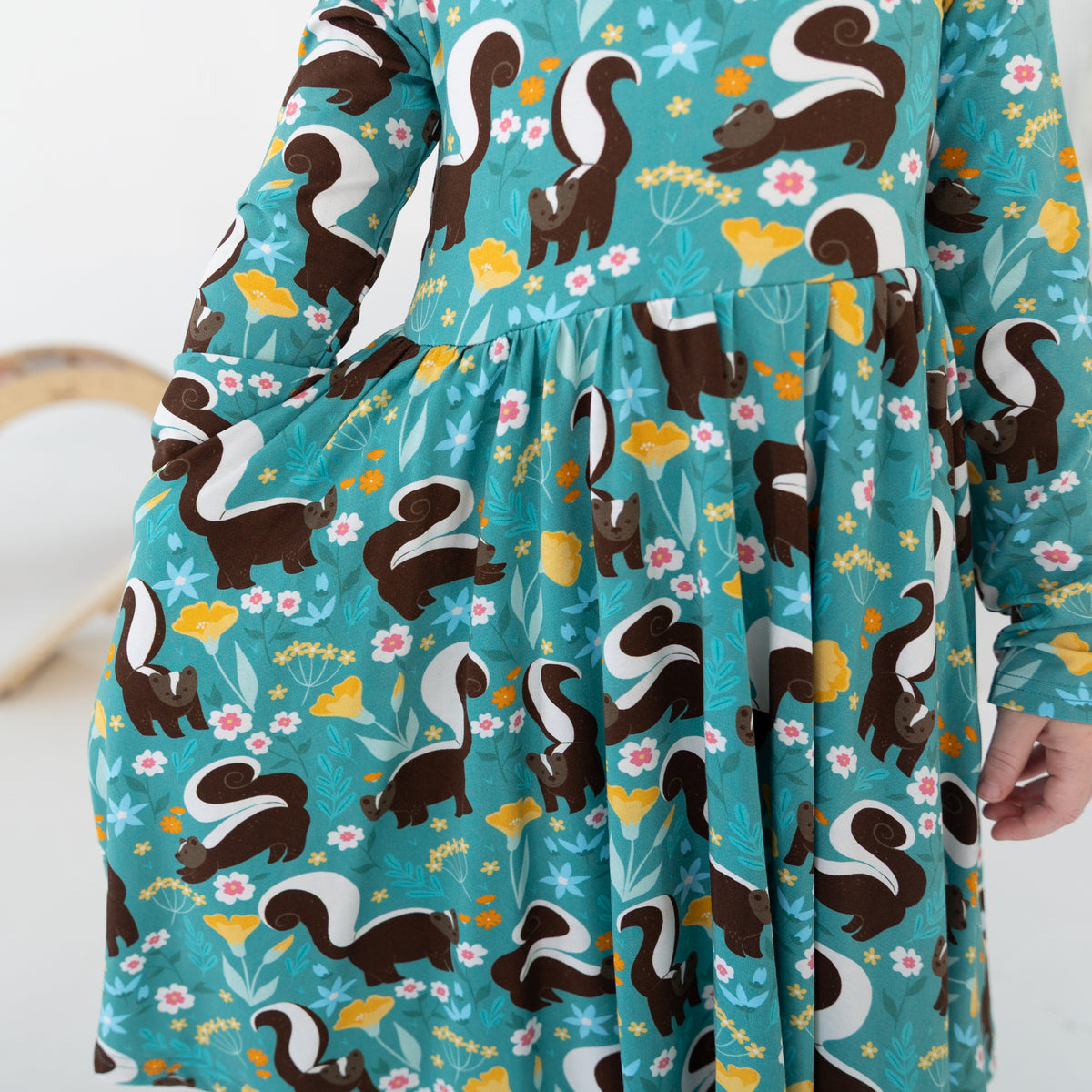 Long Sleeve Dress - Stinky Skunk - Tencel Modal
