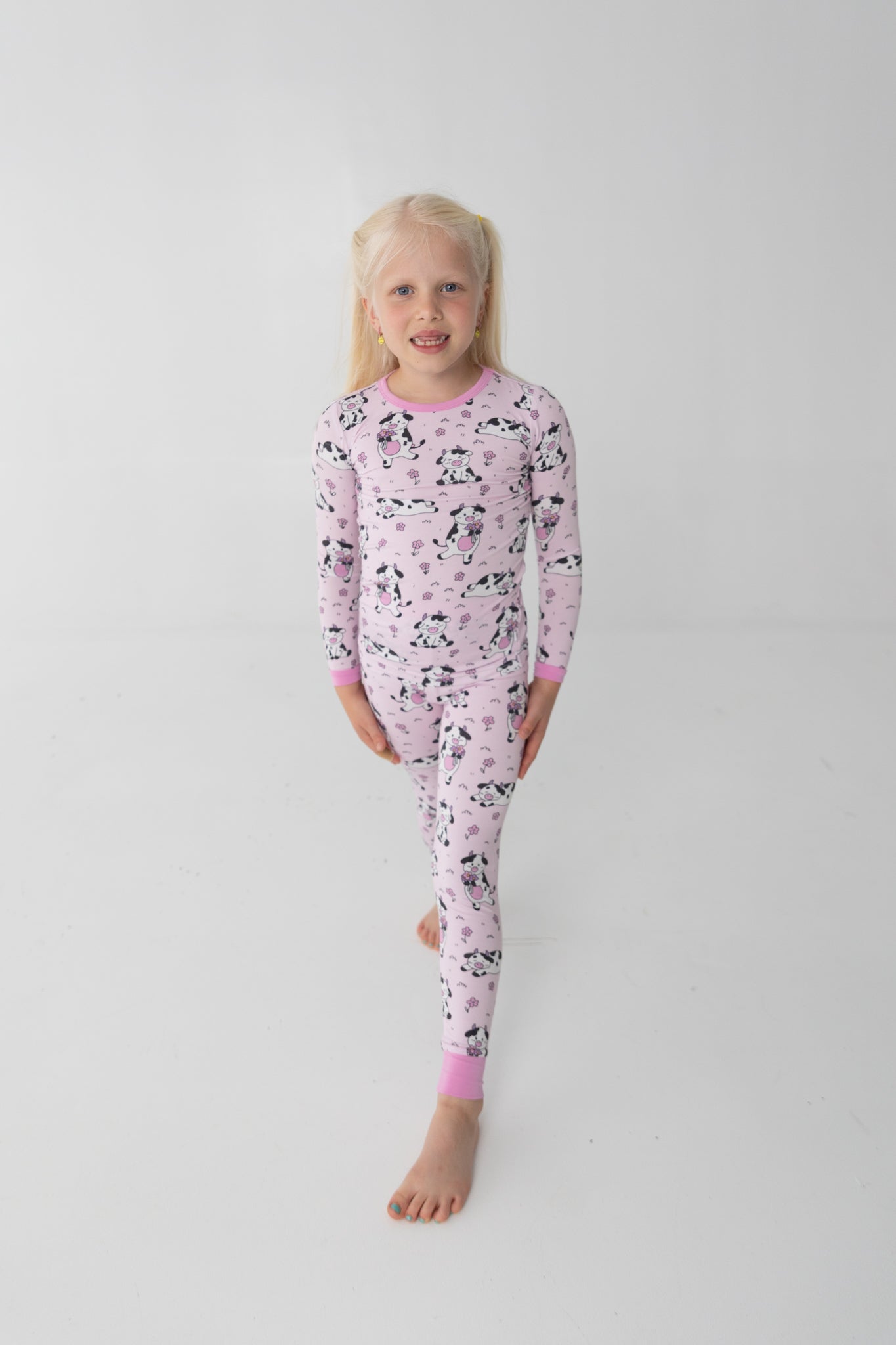 Classic Fit PJ Set - Pink Pasture - Tencel Modal