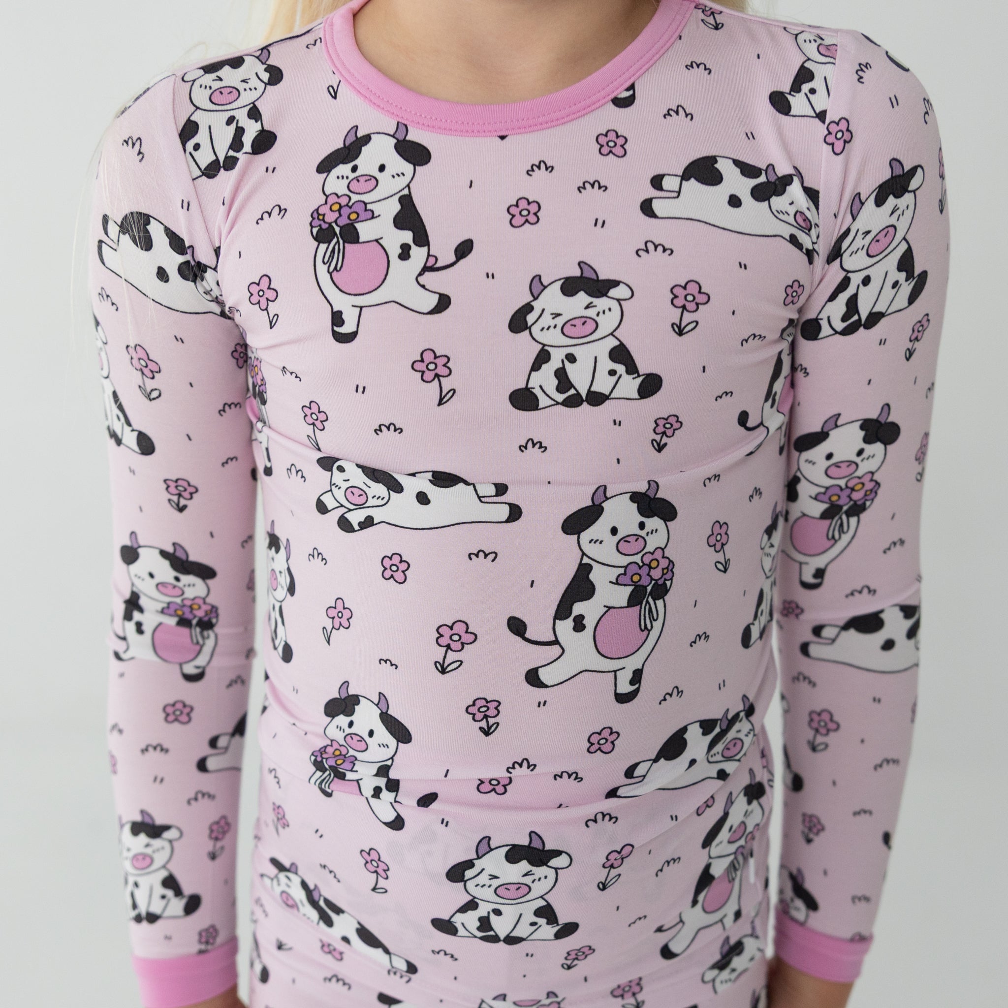 Classic Fit PJ Set - Pink Pasture - Tencel Modal
