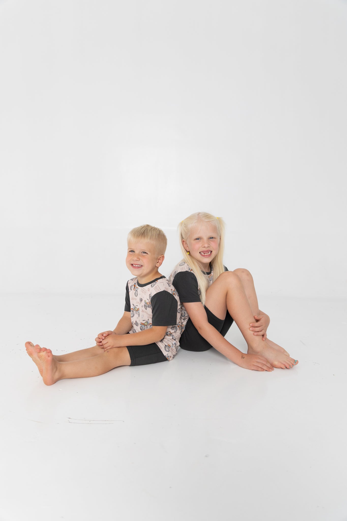 T-shirt + Biker Short Set - Dirt Bike - Tencel Modal